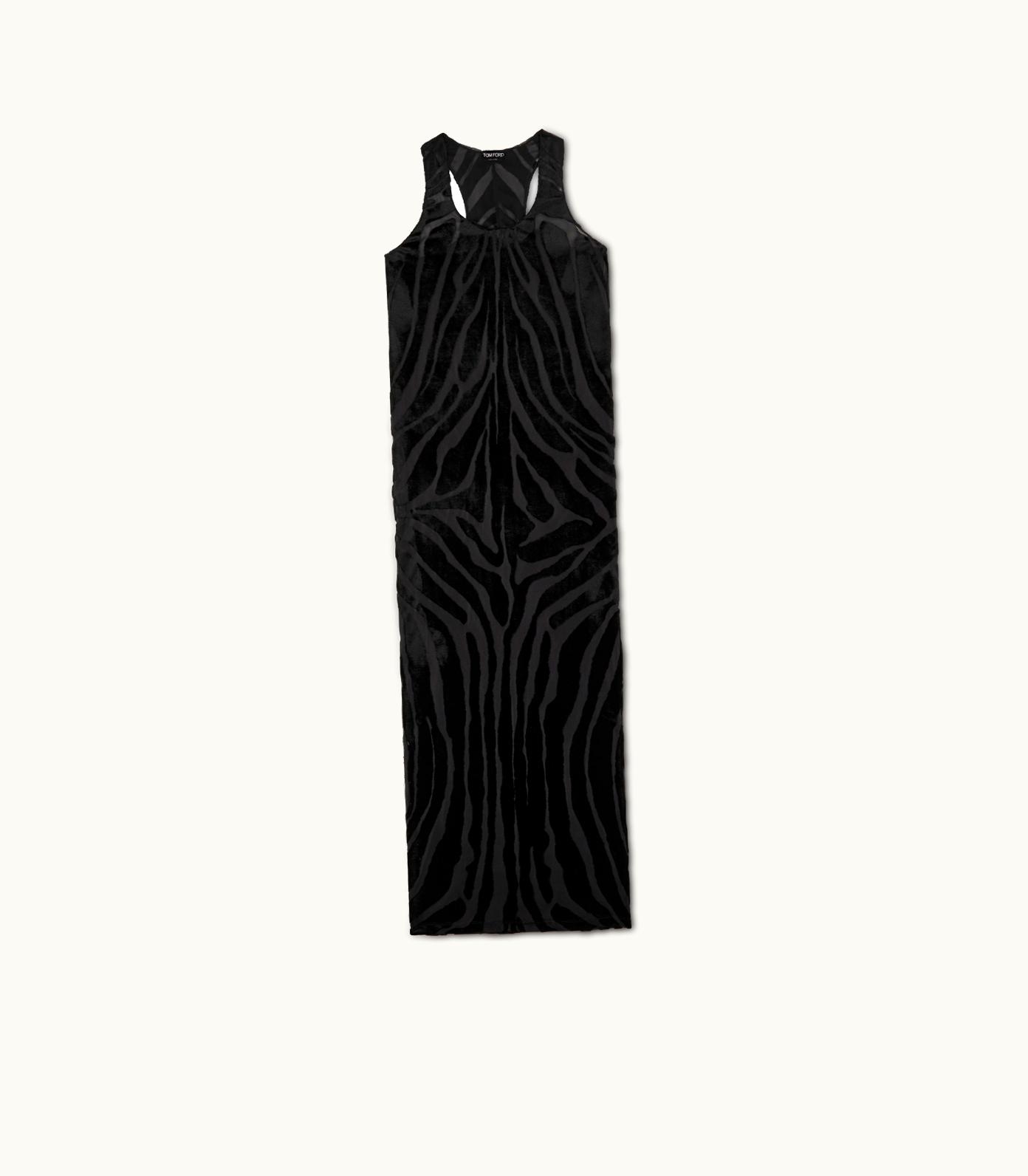 Tom Ford Tom Ford Velour Zebra Jacquard Tank Dress