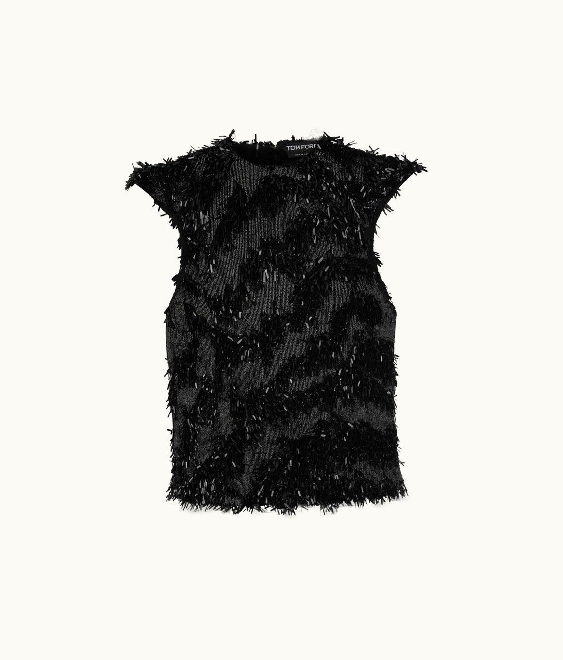 Tom Ford Tom Ford Zebra Embroidered Evening Top