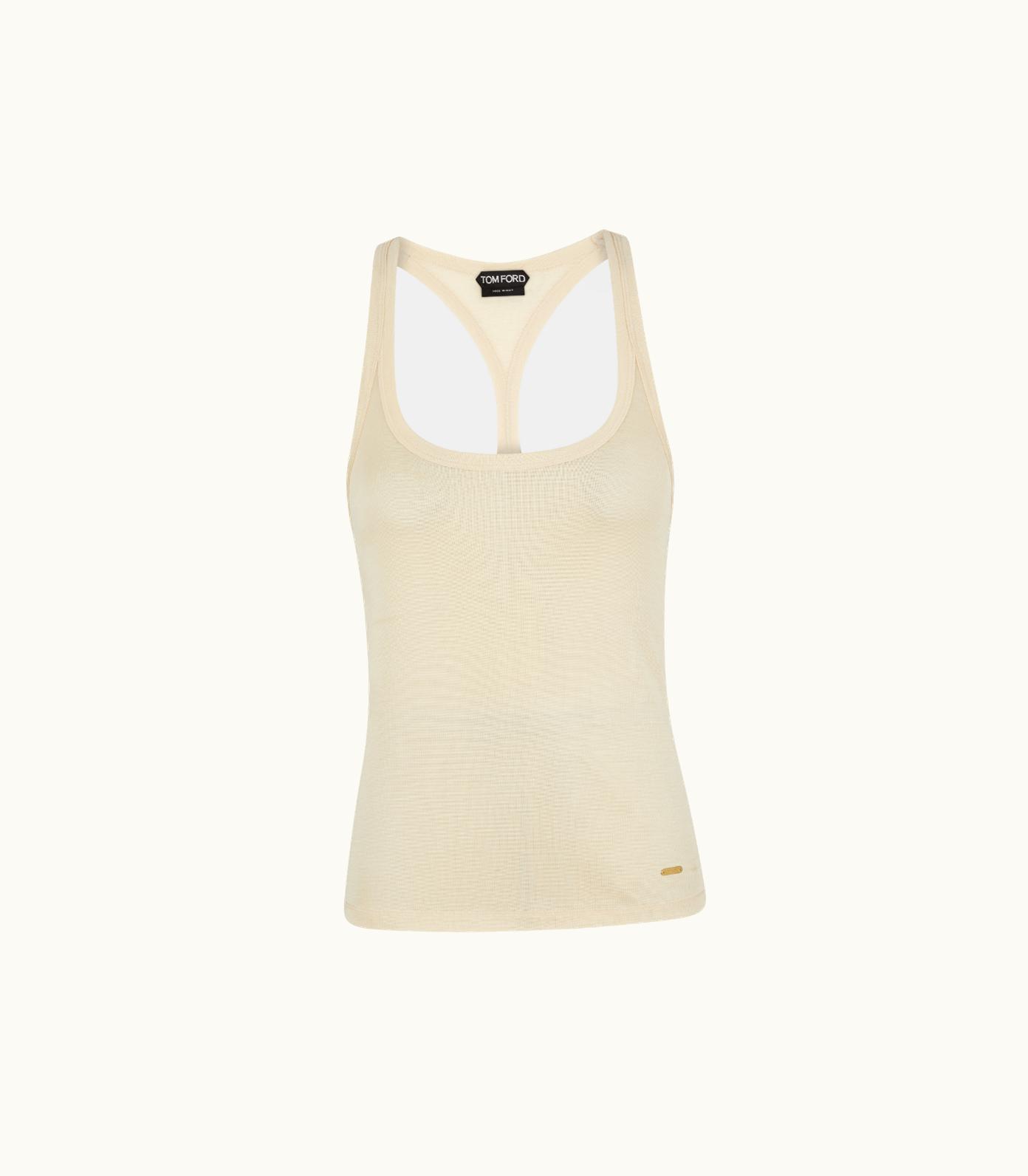 Tom Ford Tom Ford MICRO-RIB Silk Jersey Racerback Tank Top