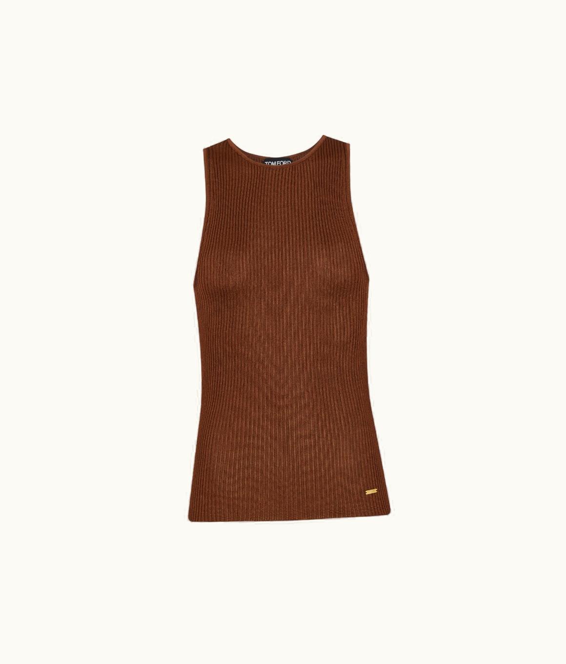 Tom Ford Tom Ford Shiny Viscose Rib Knit Tank Top