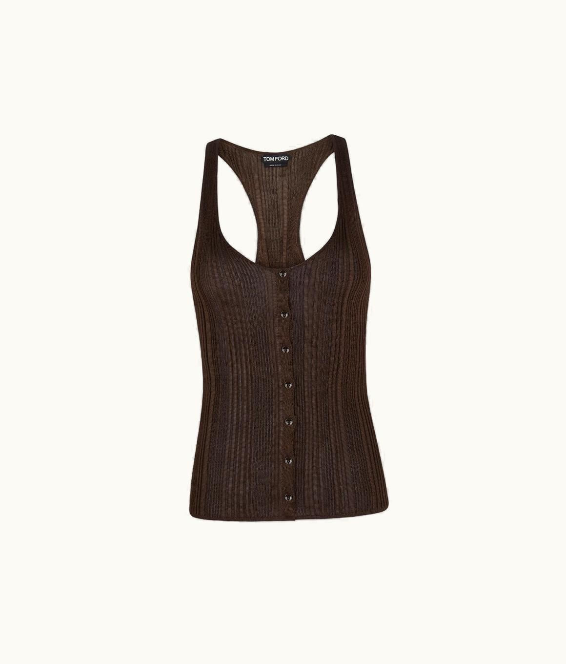 Tom Ford Tom Ford Variegated Rib Racerback Knit Tank Top