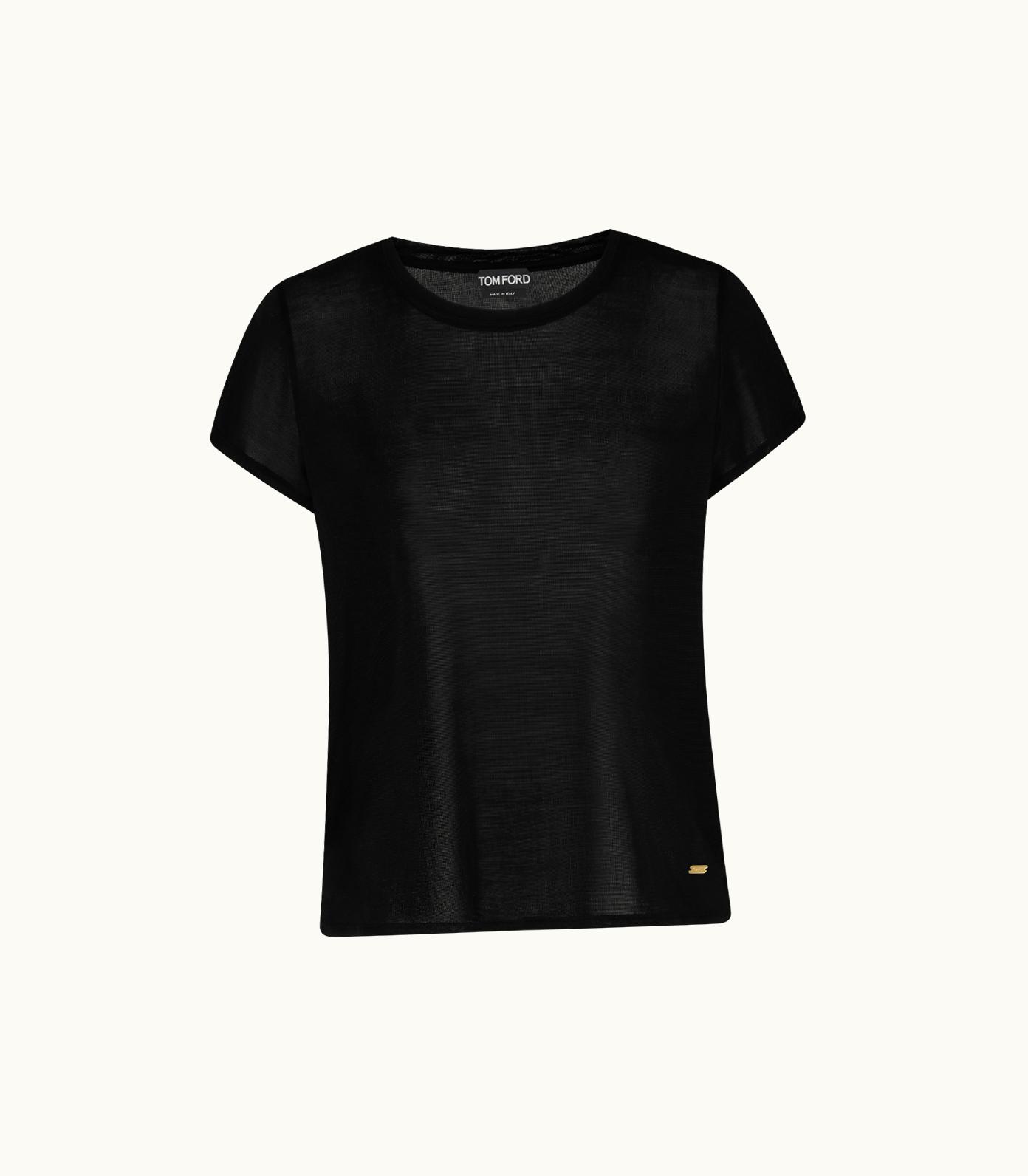 Tom Ford Tom Ford MICRO-RIB Silk Jersey Crewneck T-SHIRT