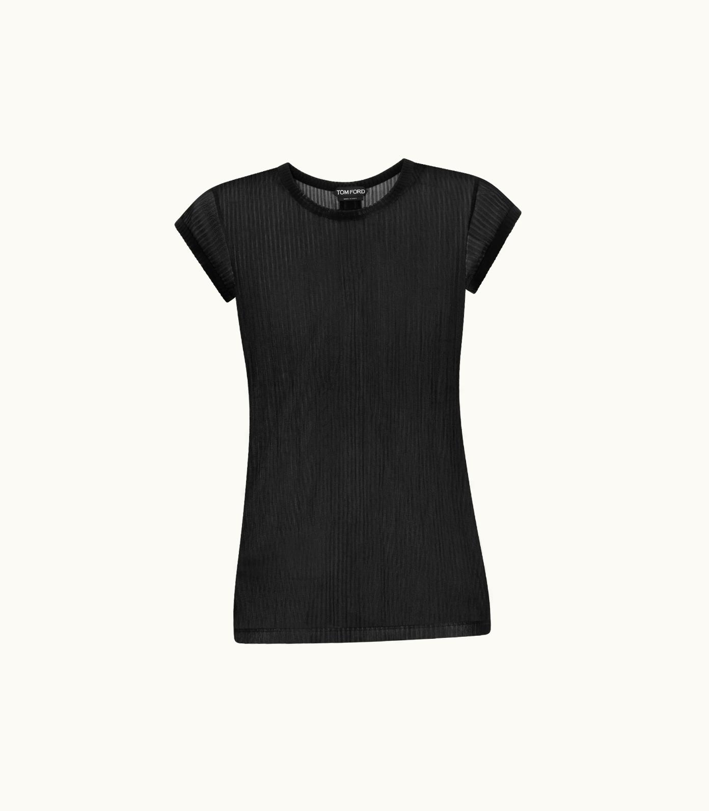 Tom Ford Tom Ford Transparent Rib Jersey Fitted T-SHIRT
