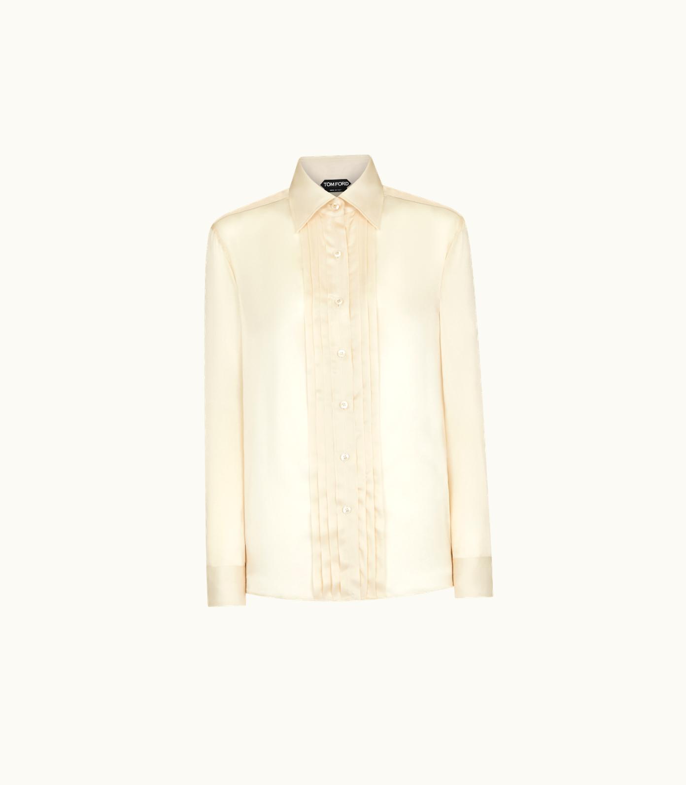 Tom Ford Tom Ford Silk Shirt With Plisse Plastron