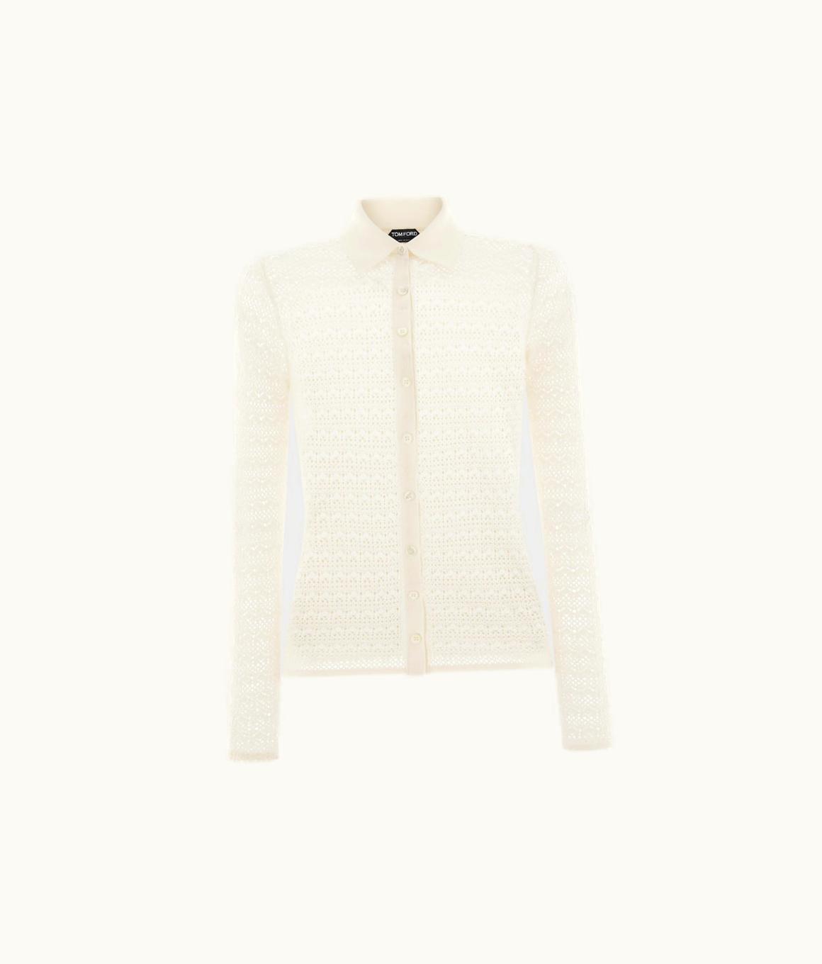 Tom Ford Tom Ford Openwork Stretch Viscose Knit Shirt