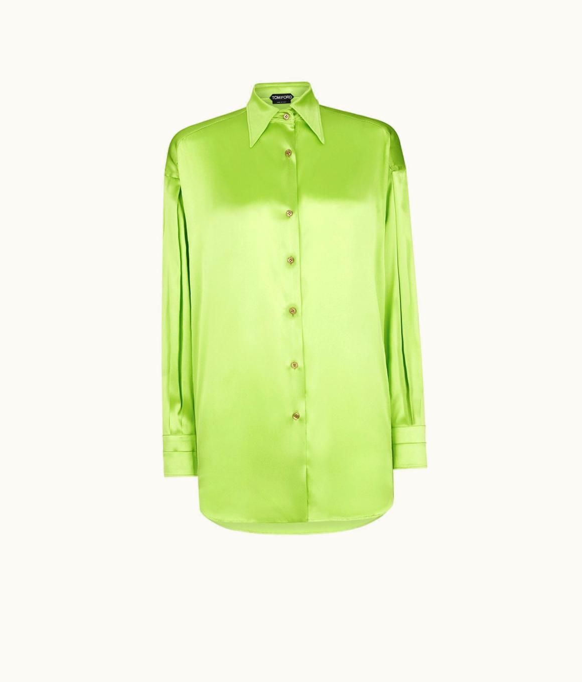 Tom Ford Tom Ford Stretch Silk Satin Relaxed Fit Shirt 5689605823