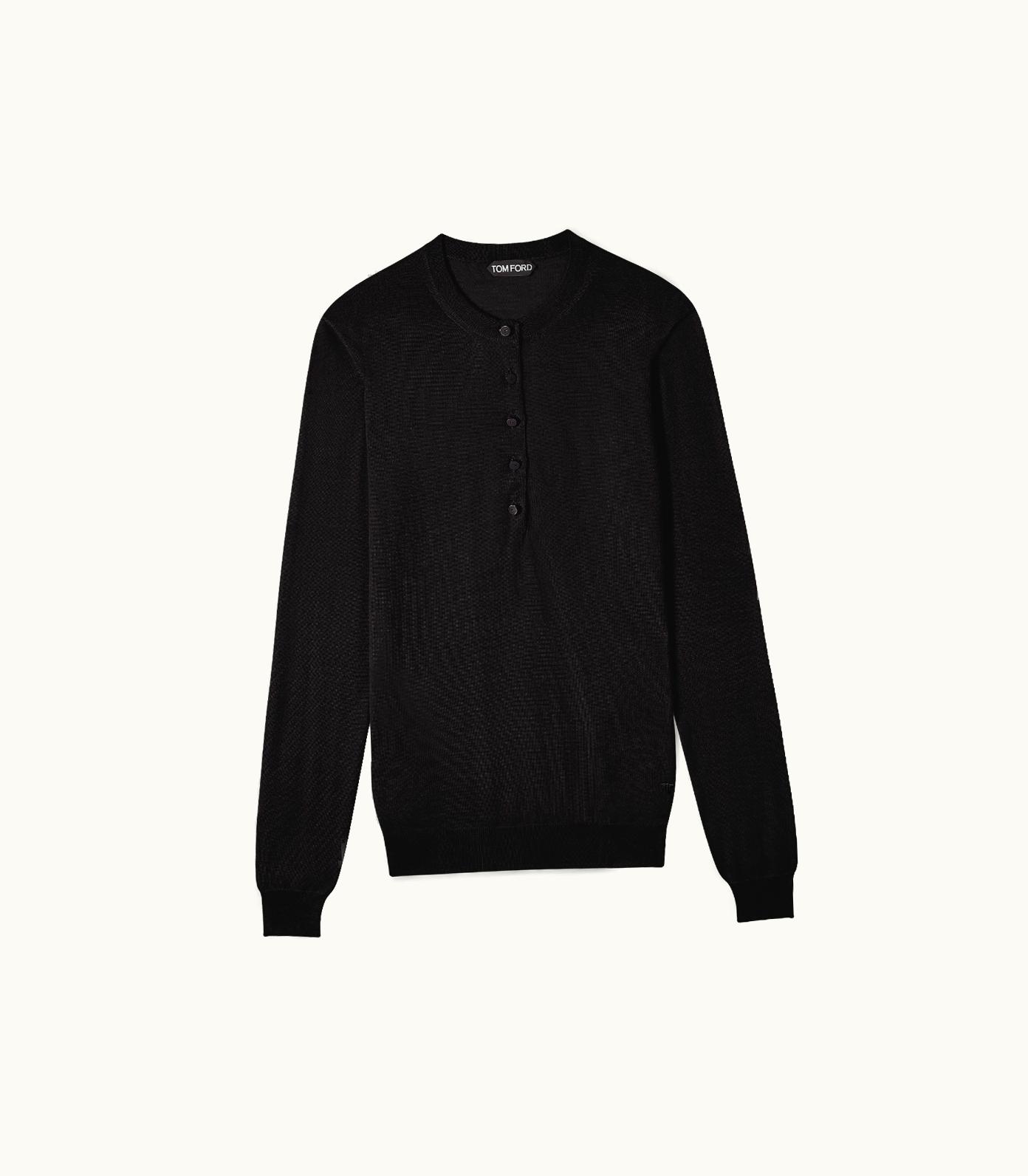 Tom Ford Tom Ford Fine Cashmere Silk Open Crew Neck Sweater