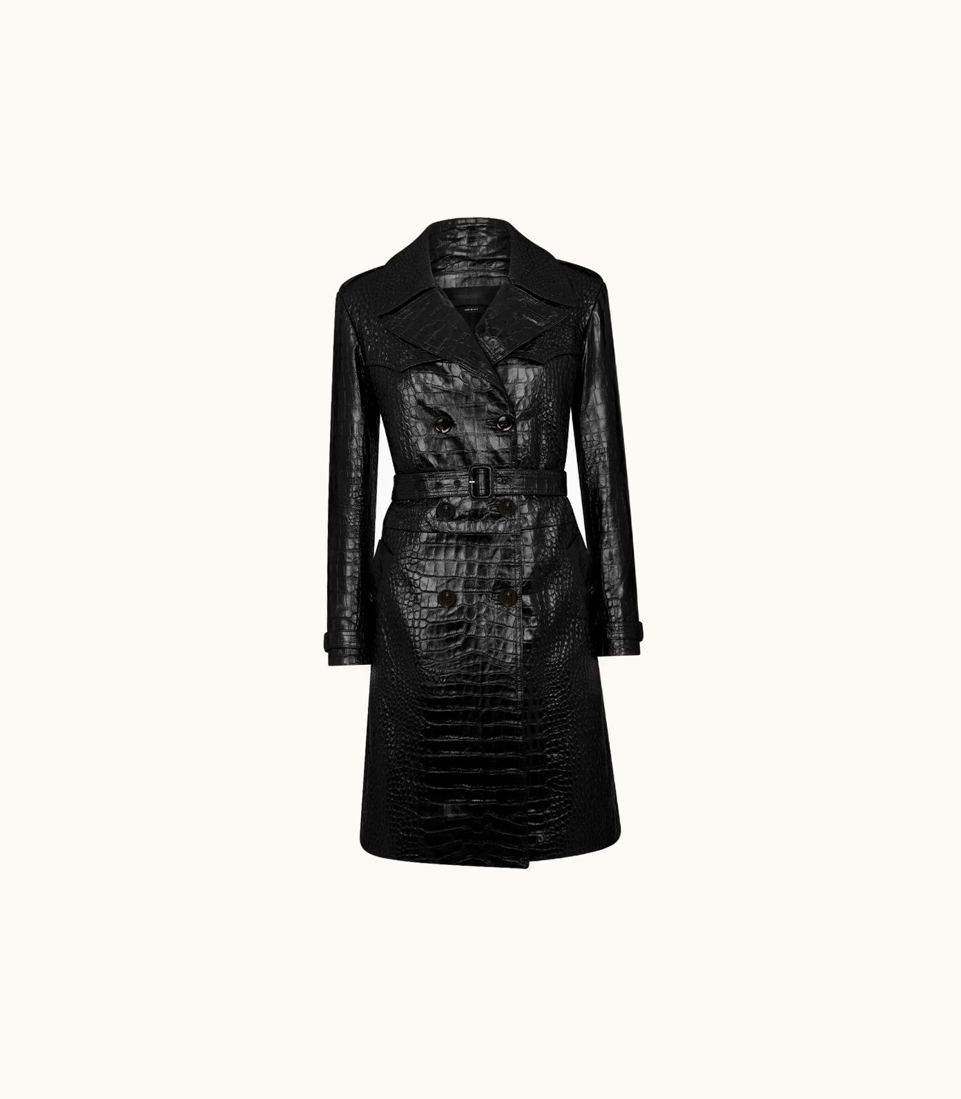Tom Ford Tom Ford Double Breasted Leather Trench Coat