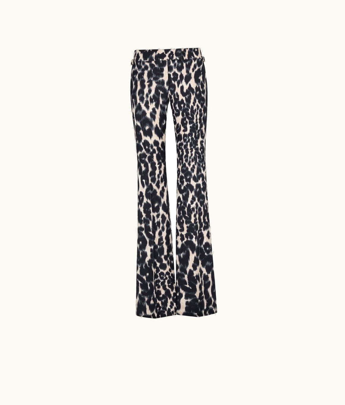 Tom Ford Tom Ford Leopard Printed Hopsack Flared Pants