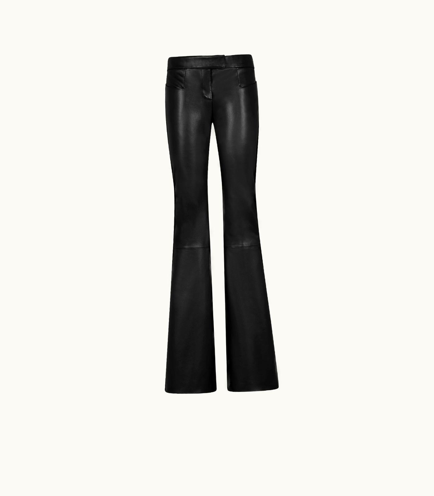 Tom Ford Tom Ford Leather & Velvet Flared Pants
