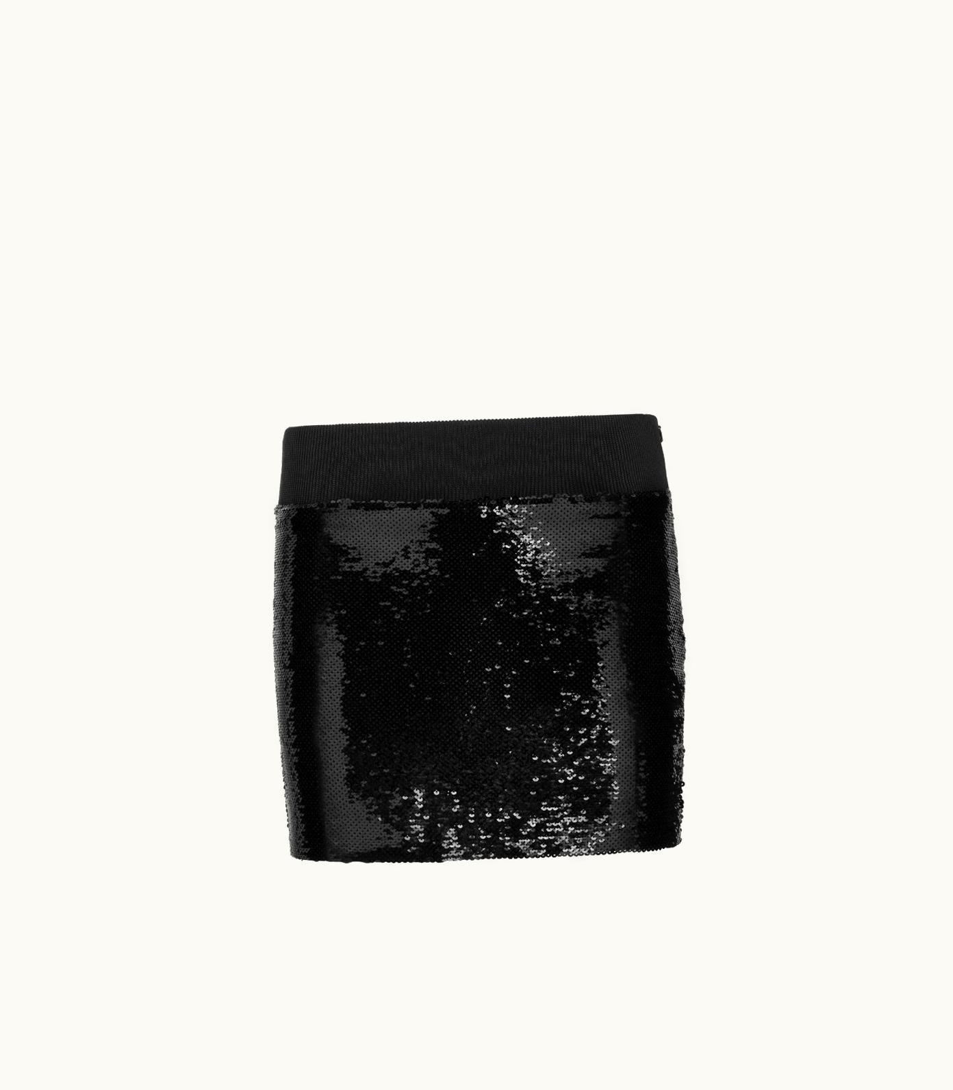 Tom Ford Tom Ford Liquid Sequins On Stretch Tulle Mini Skirt