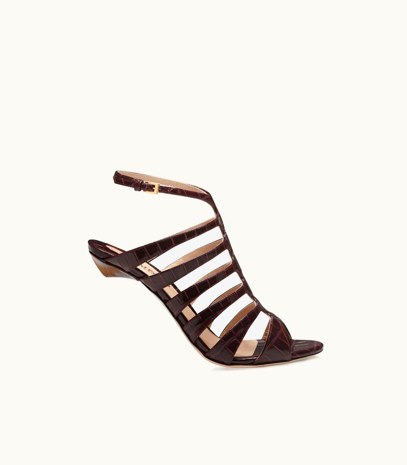 Tom Ford Tom Ford Stamped Crocodile Leather Carine Sandal 5221204959