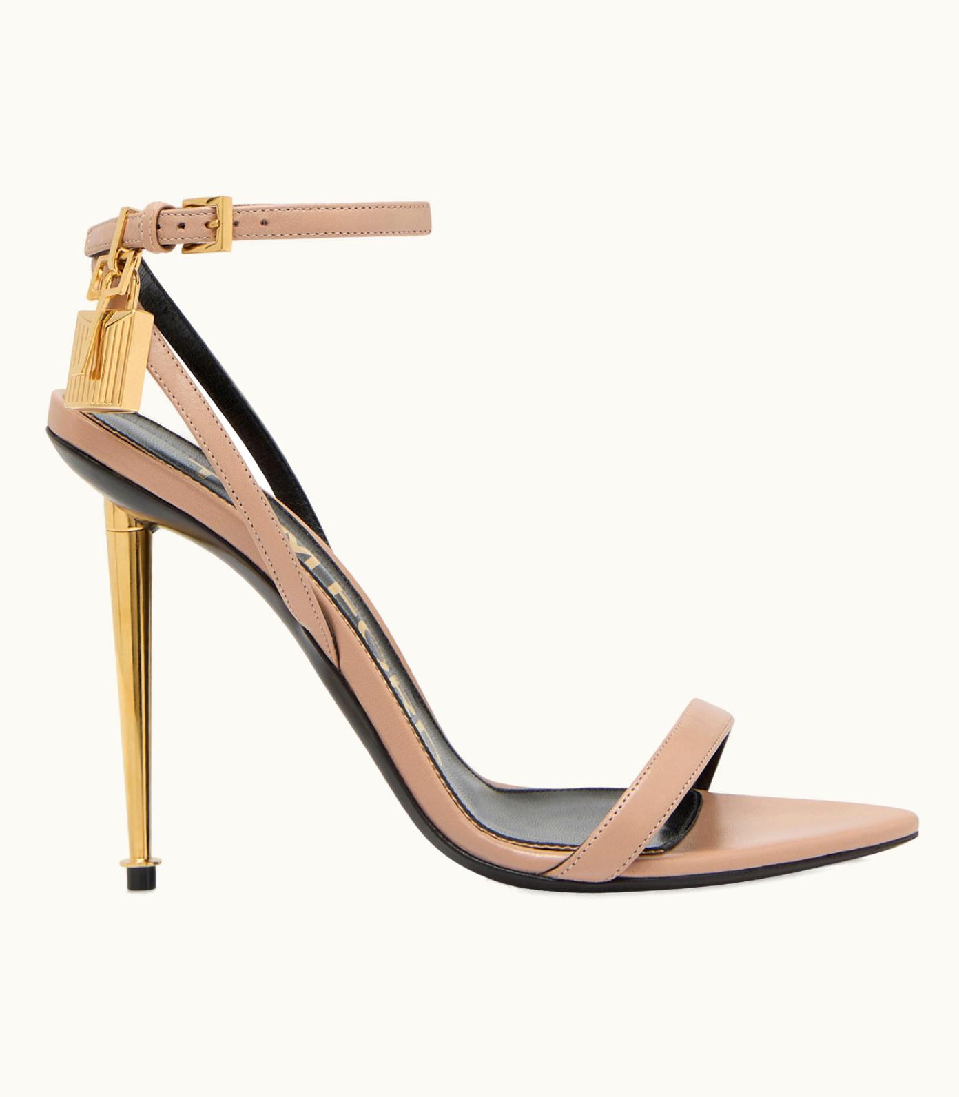 Tom Ford Tom Ford Shiny Leather Padlock Pointy Naked Sandal 5813701275