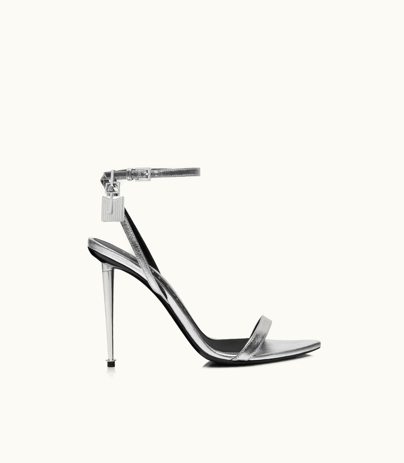 Tom Ford Tom Ford Laminated Nappa Leather Padlock Pointy Naked Sandal W2272-LSP014S