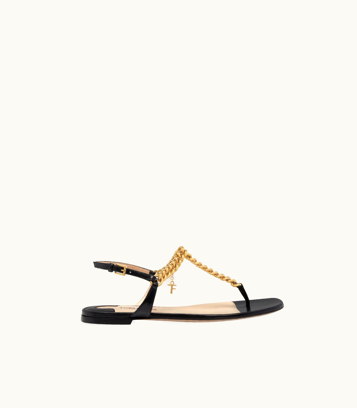 Tom Ford Tom Ford Shiny Leather Zenith Thong Sandal