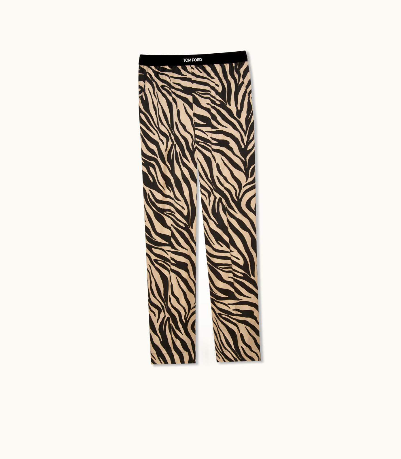 Tom Ford Tom Ford Zebra Printed Silk Pj Pants