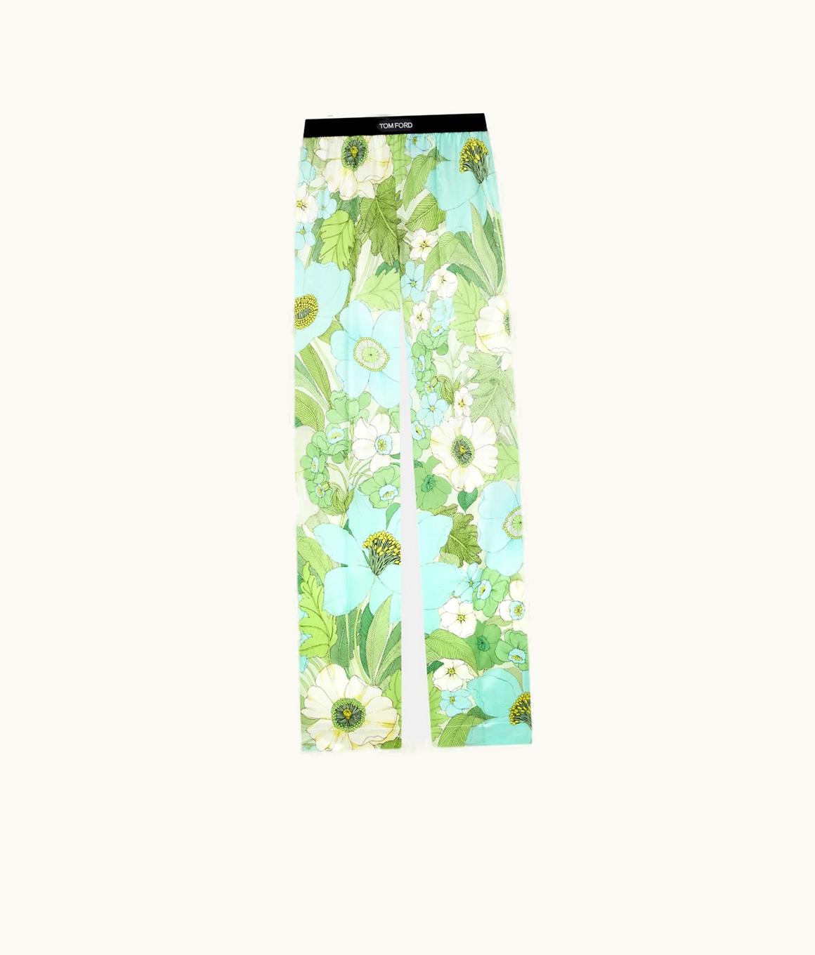 Tom Ford Tom Ford Floral Print Silk Satin Signature Pj Pants