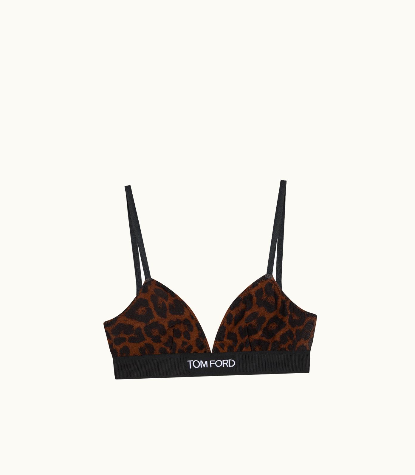 Tom Ford Tom Ford Reflected Leopard Printed Modal Signature Bra