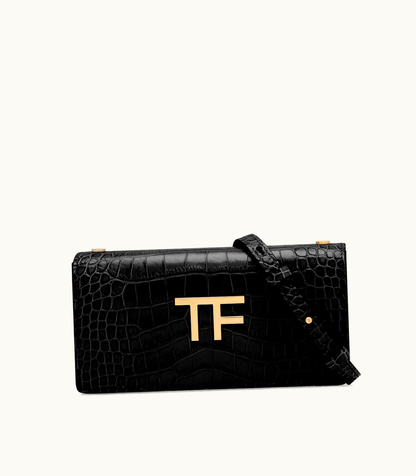 Tom Ford Tom Ford Shiny Stamped Crocodile Leather Tf Mini Bag