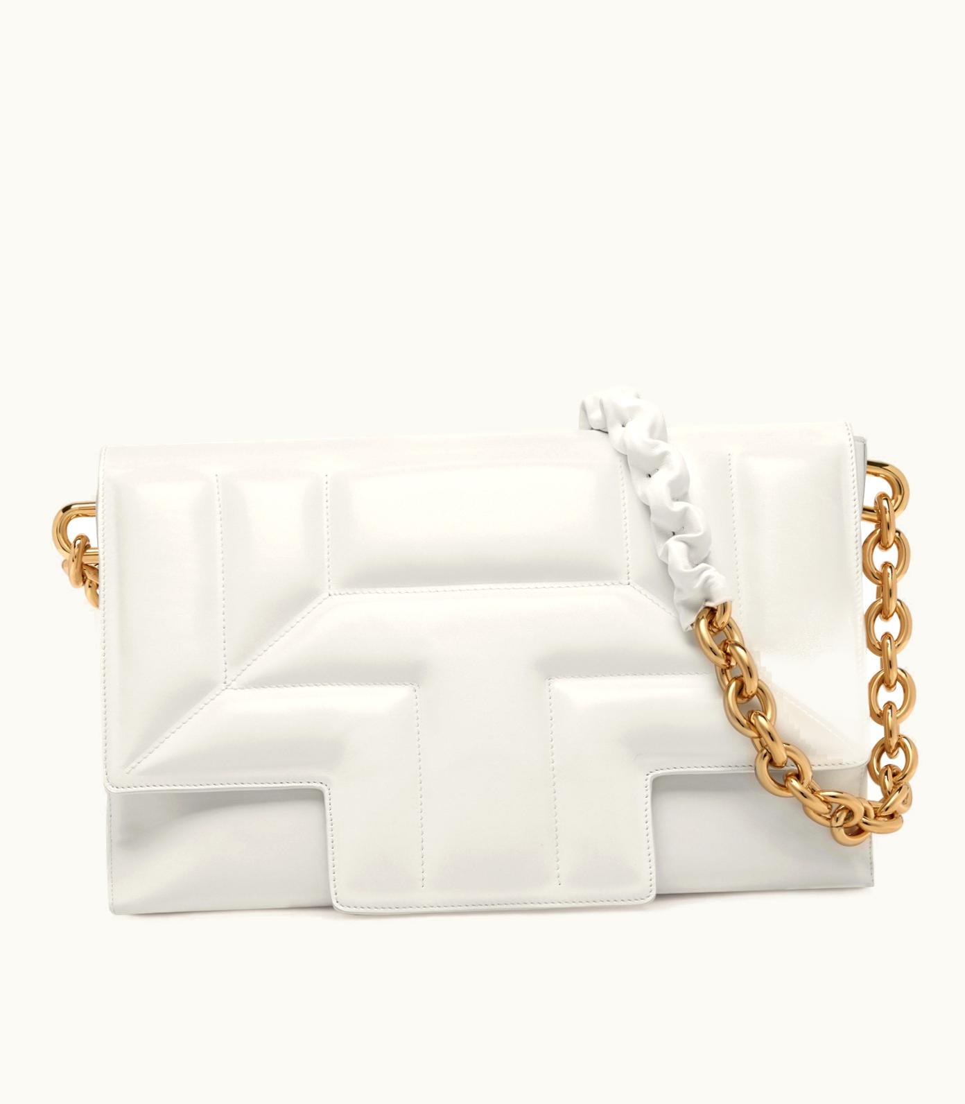 Tom Ford Tom Ford T Puffy Leather Shoulder Bag Black