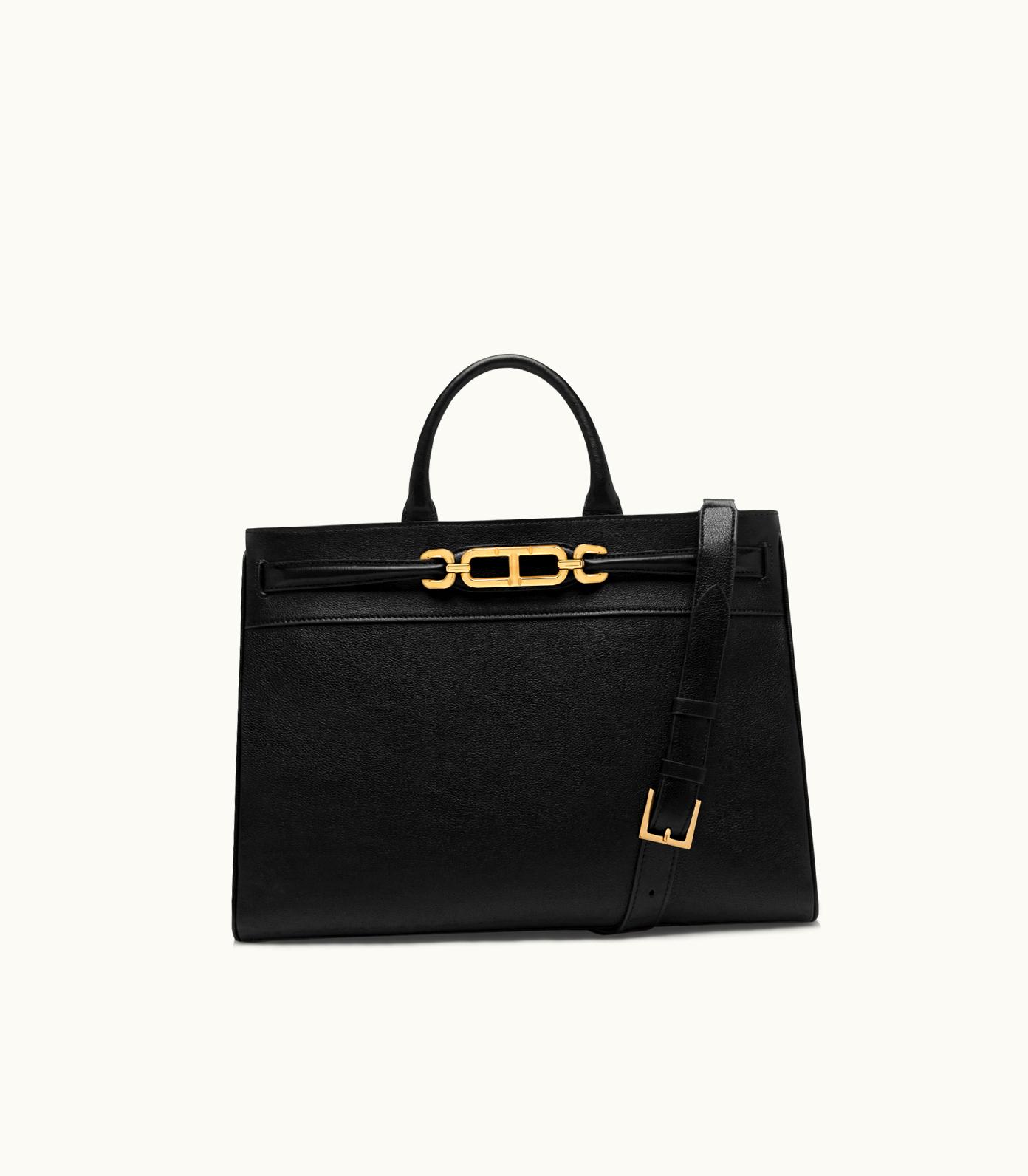 Tom Ford Tom Ford Grain Leather Whitney Large Top Handle