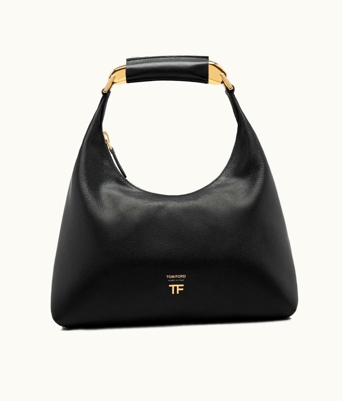 Tom Ford Tom Ford Grain Leather Bianca Small Hobo