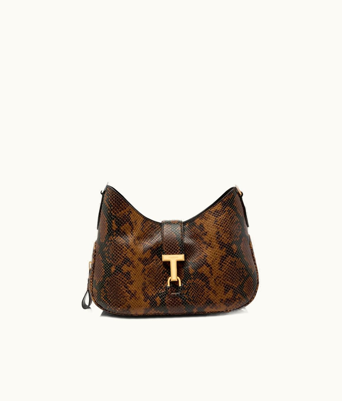 Tom Ford Tom Ford Stamped Python Leather Monarch Medium Hobo