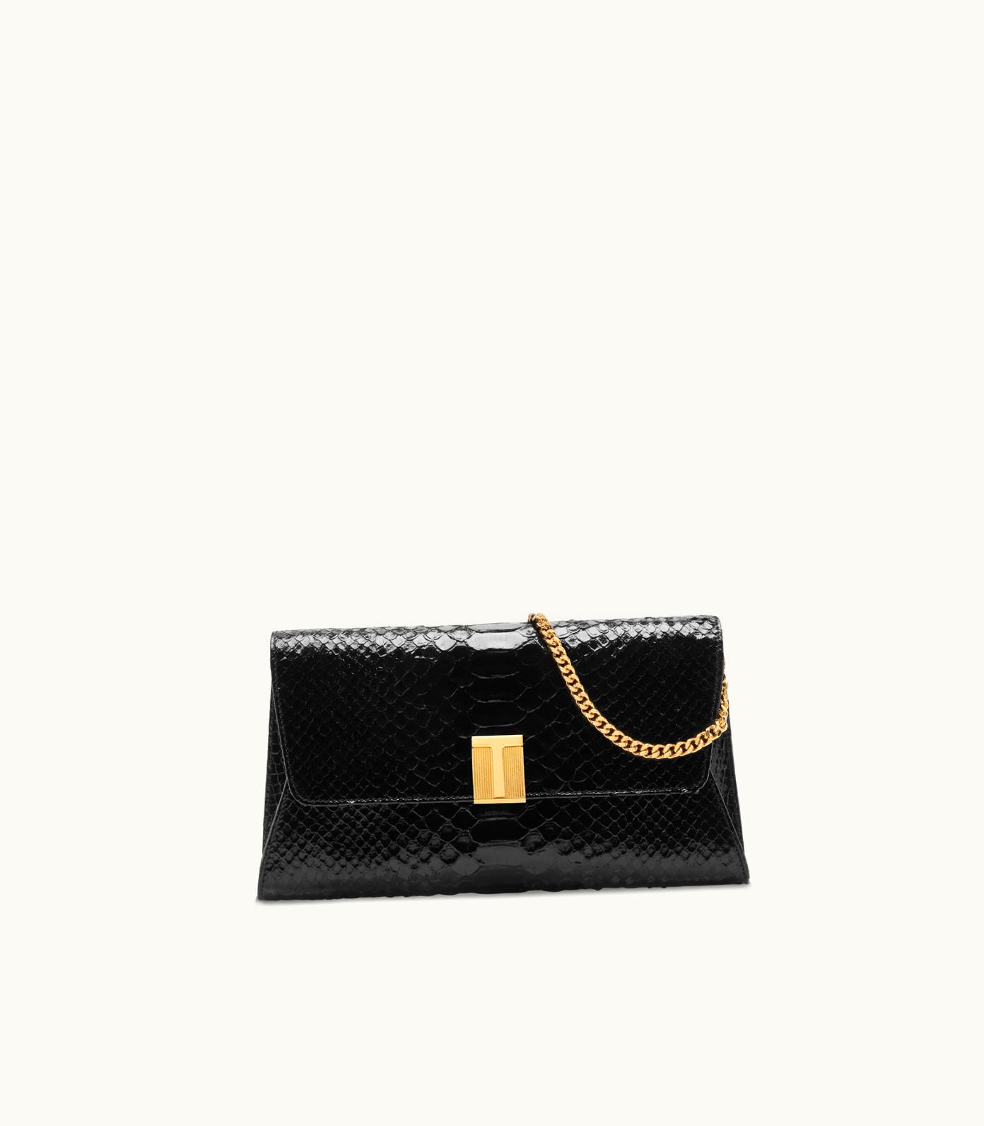 Tom Ford Tom Ford Stamped Python Leather Nobile Clutch