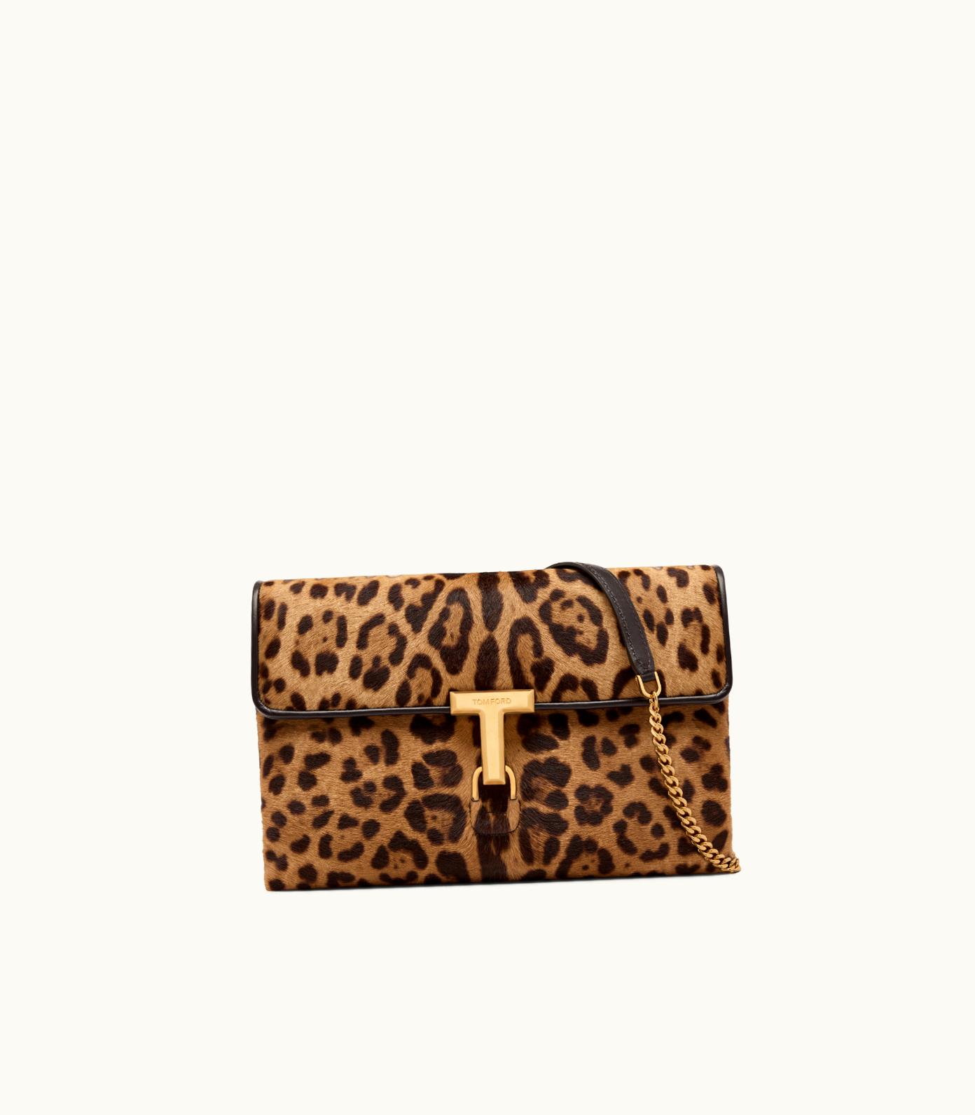 Tom Ford Tom Ford Leopard Print Calf Hair Monarch Medium Shoulder Bag