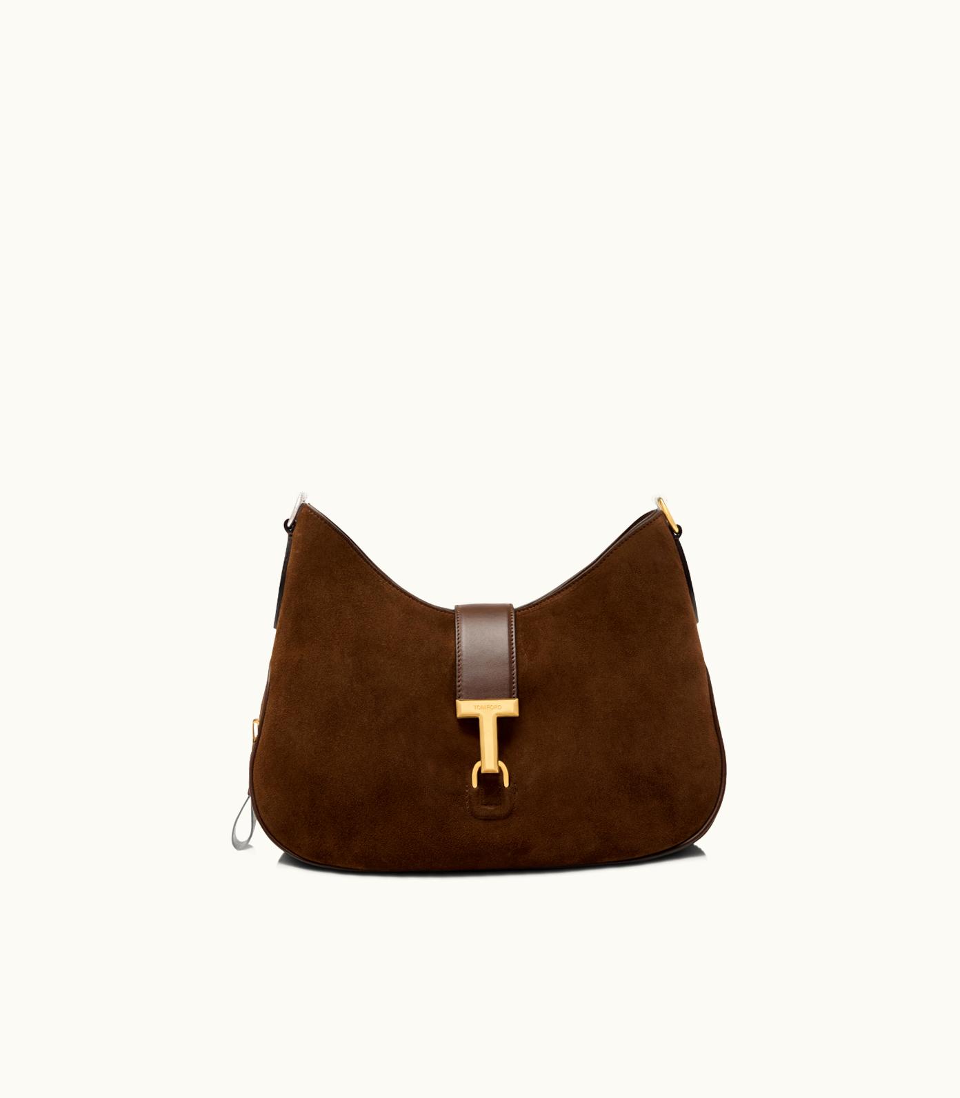 Tom Ford Tom Ford Suede And Leather Monarch Medium Hobo