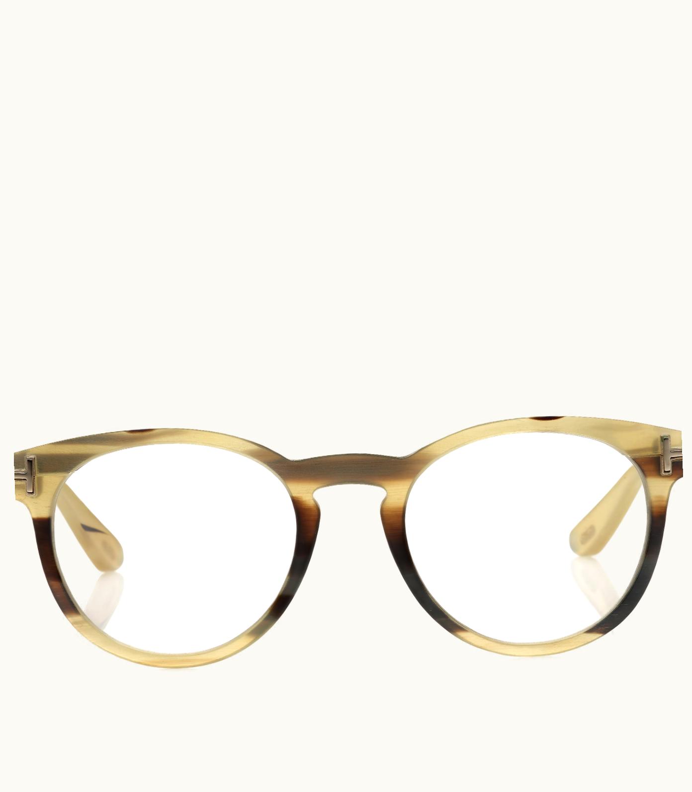 Tom Ford Tom Ford Key Bridge Round Horn Optical Glasses Black