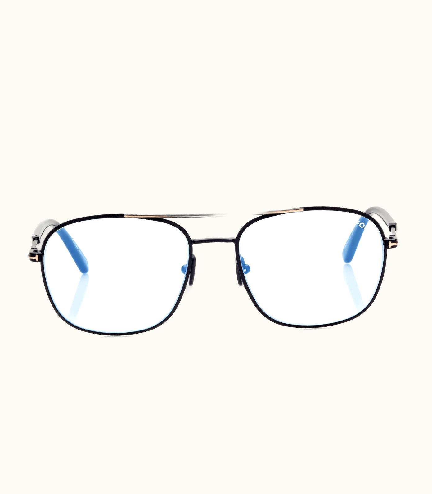 Tom Ford Tom Ford Navigator Opticals Blue Block Shiny Metal Edition