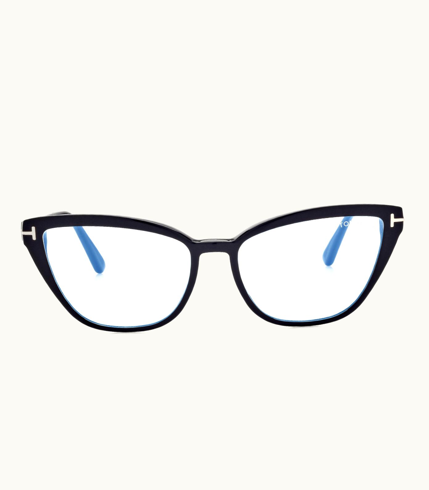 Tom Ford Tom Ford TF005 Blue Block Cat Eye Optical Glasses Black
