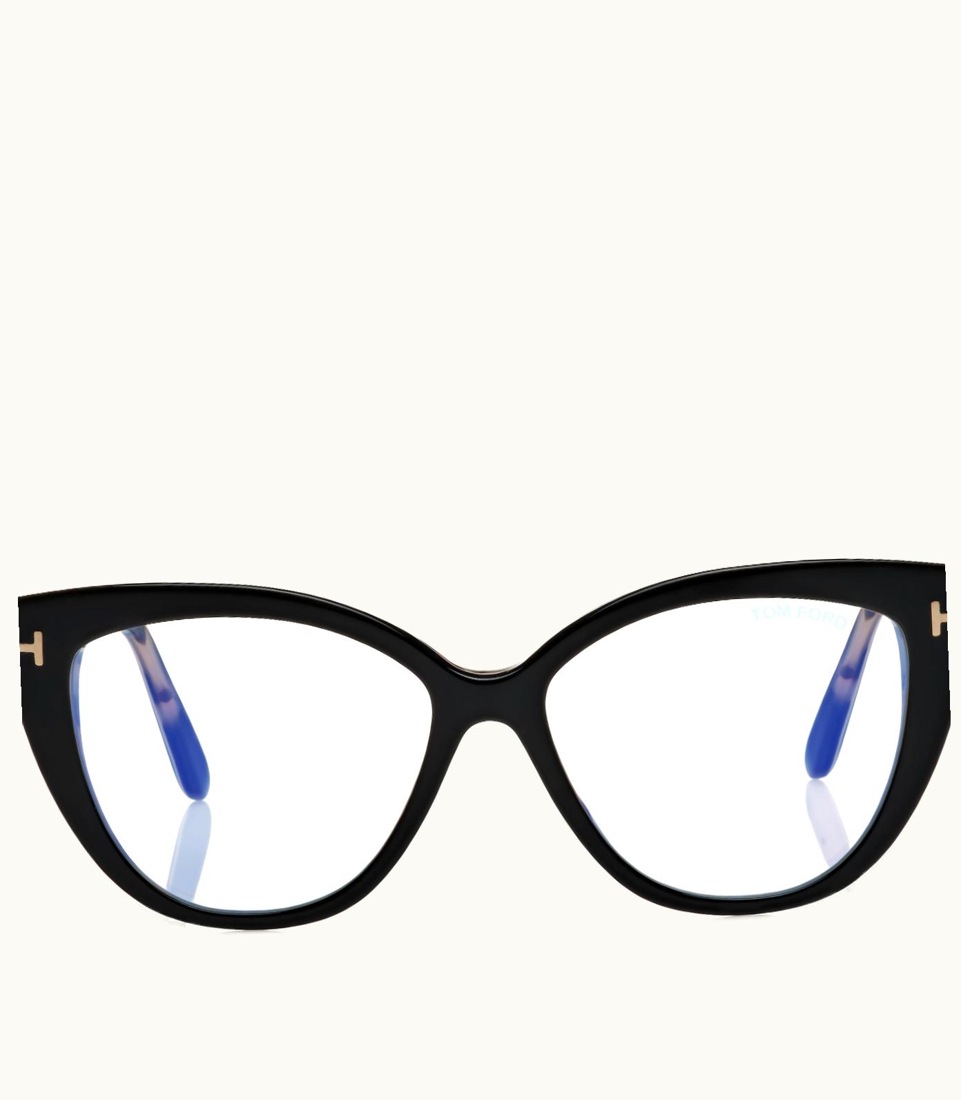 Tom Ford Tom Ford TF-BlueBlock-01 Soft Cat Eye Opticals Navy Blue
