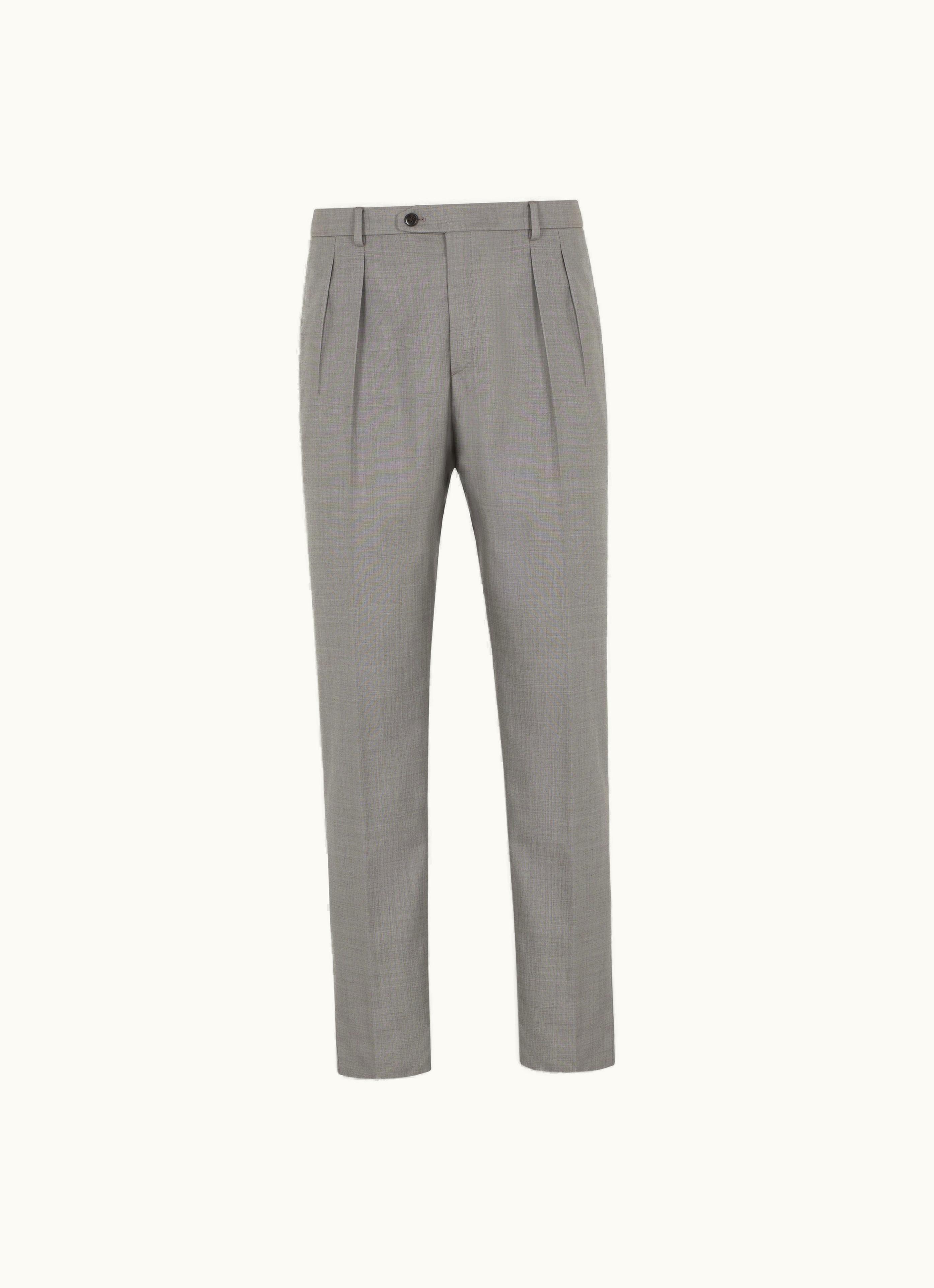 Brioni Brioni Grey Super 150's Wool Tigullio Trousers