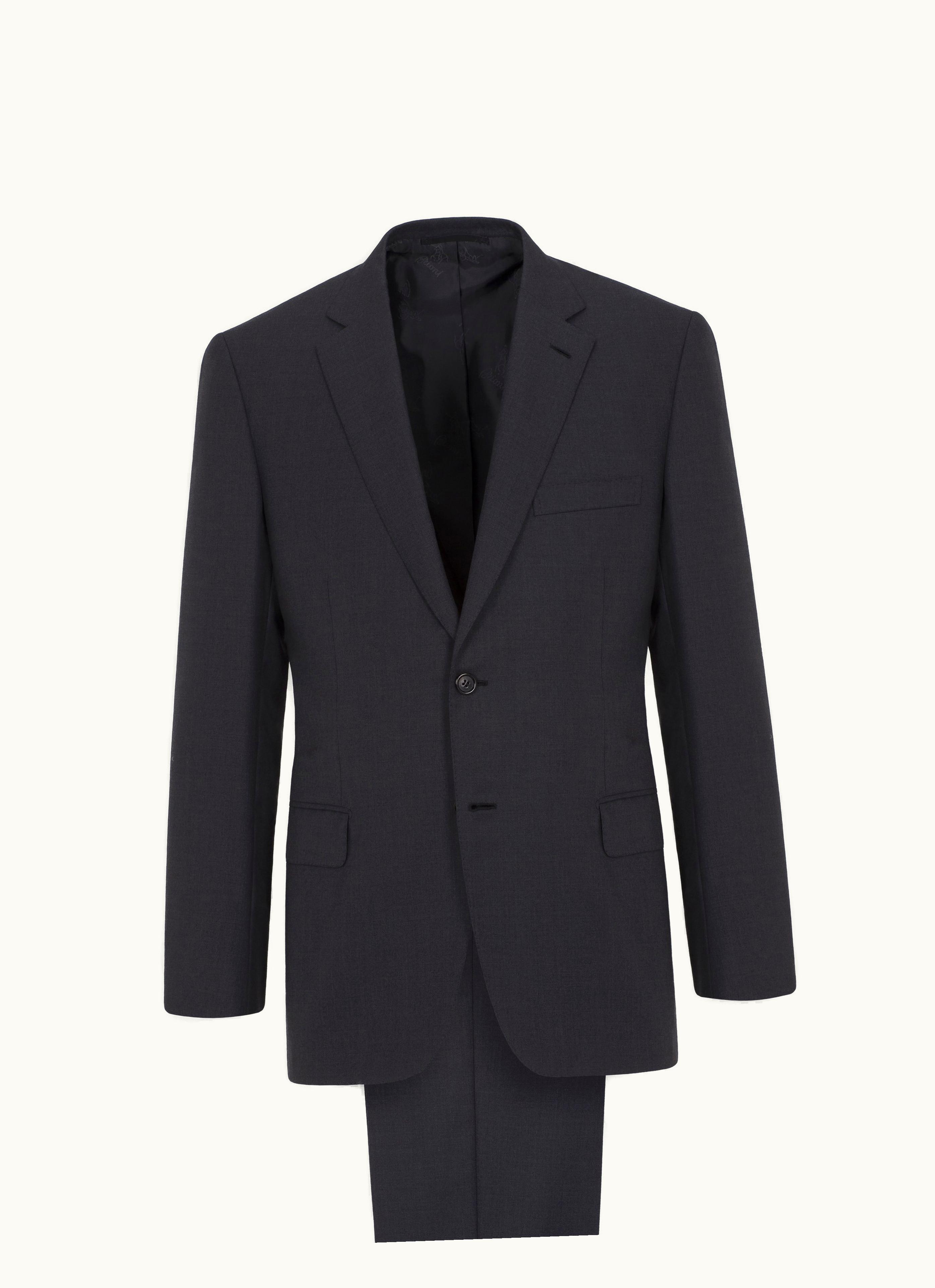 Brioni Brioni Essential Grey Super 160's Wool Brunico Suit