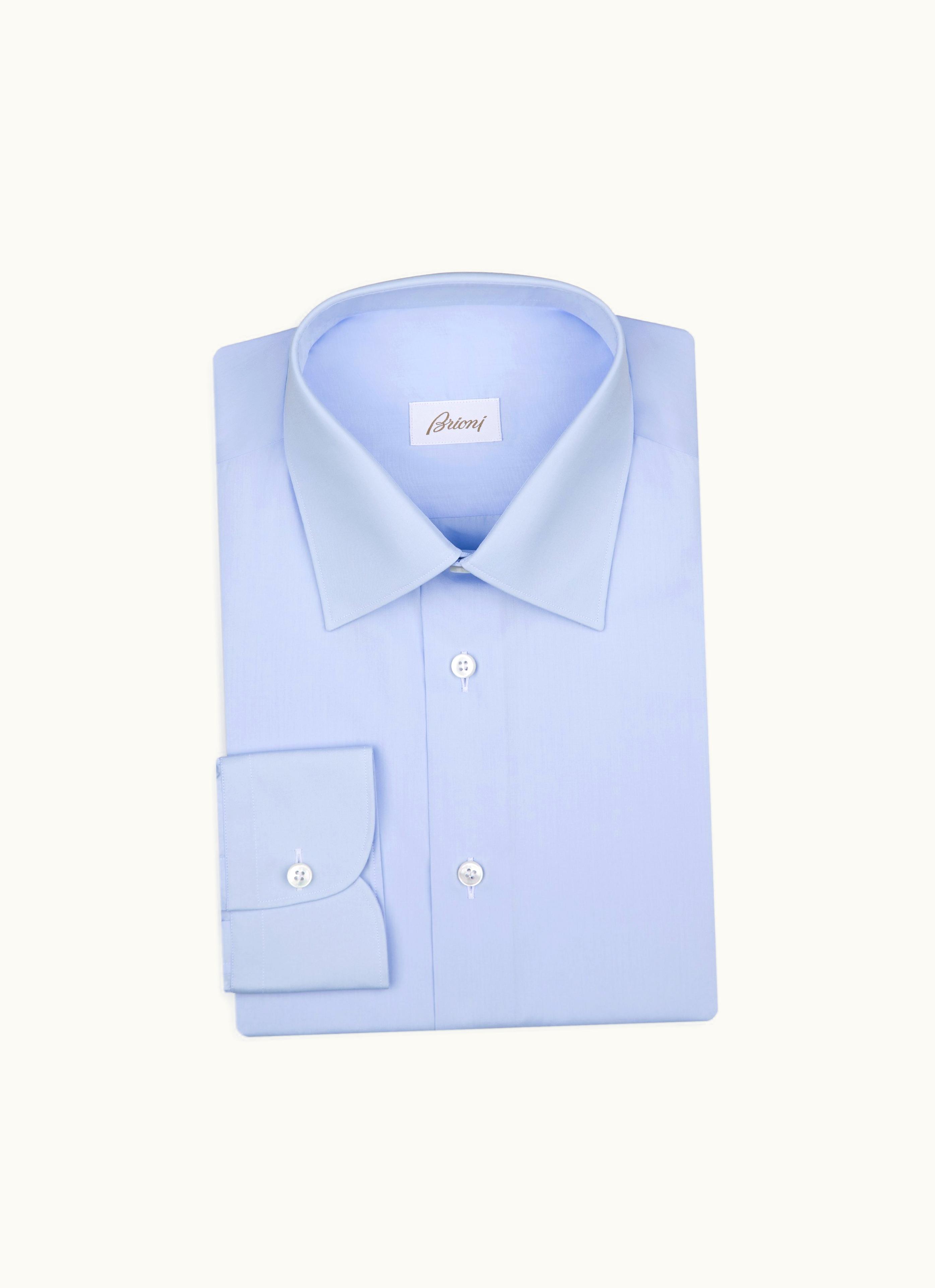 Brioni Brioni Essential Sky Blue Cotton Formal Shirt