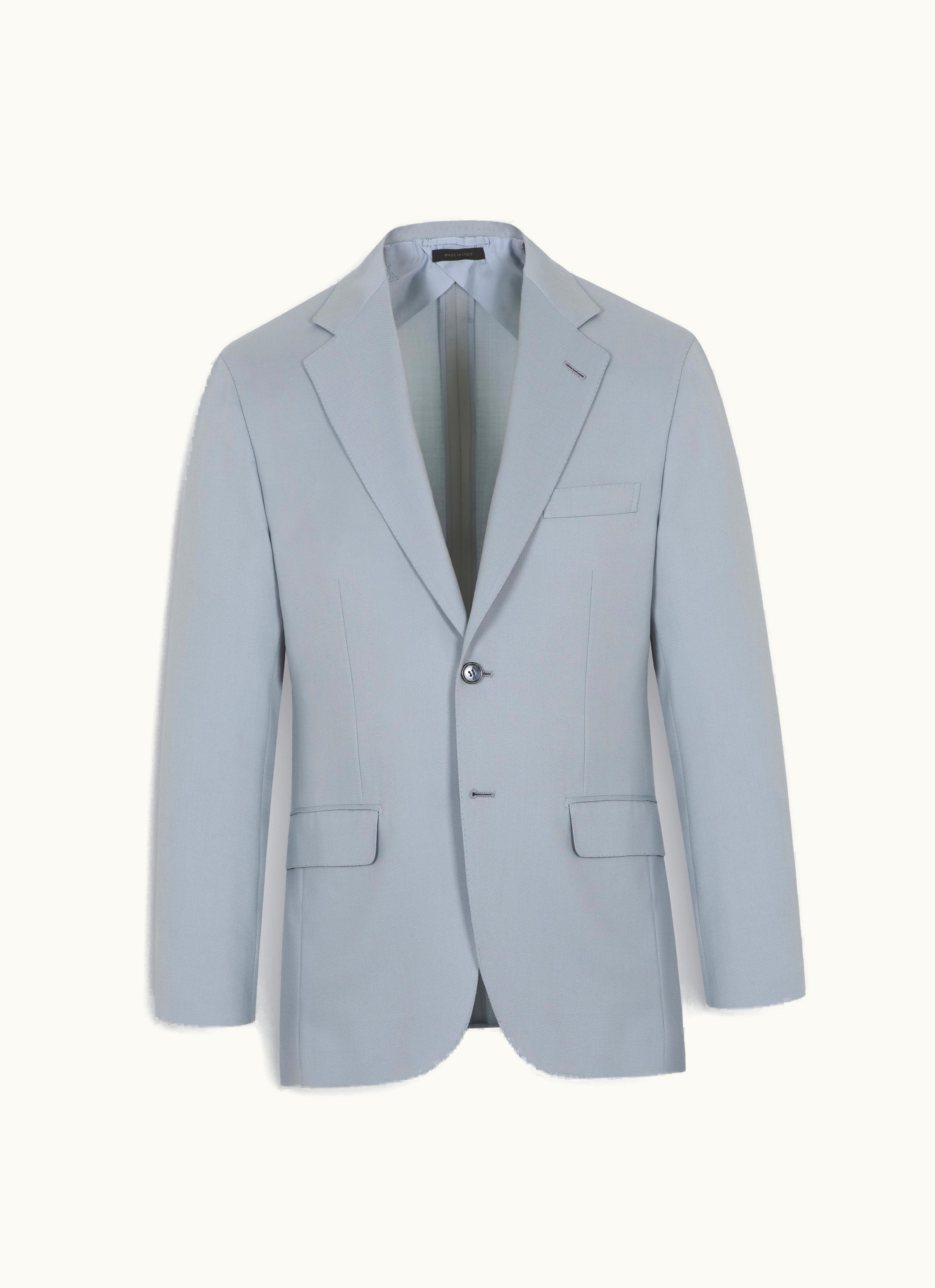 Brioni Brioni Sky Blue Wool Plume Jacket
