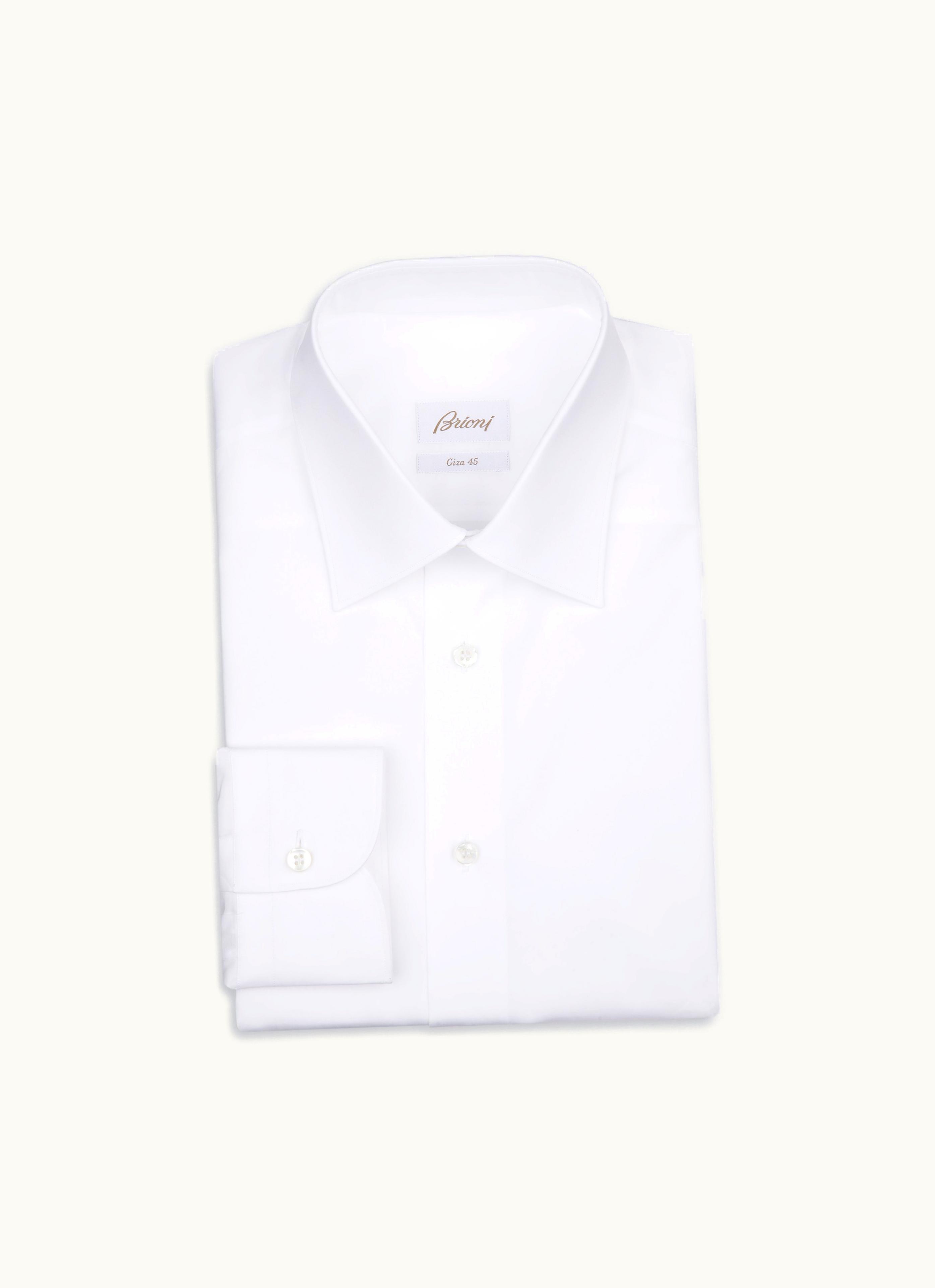 Brioni Brioni White Giza 45 Cotton Formal Shirt