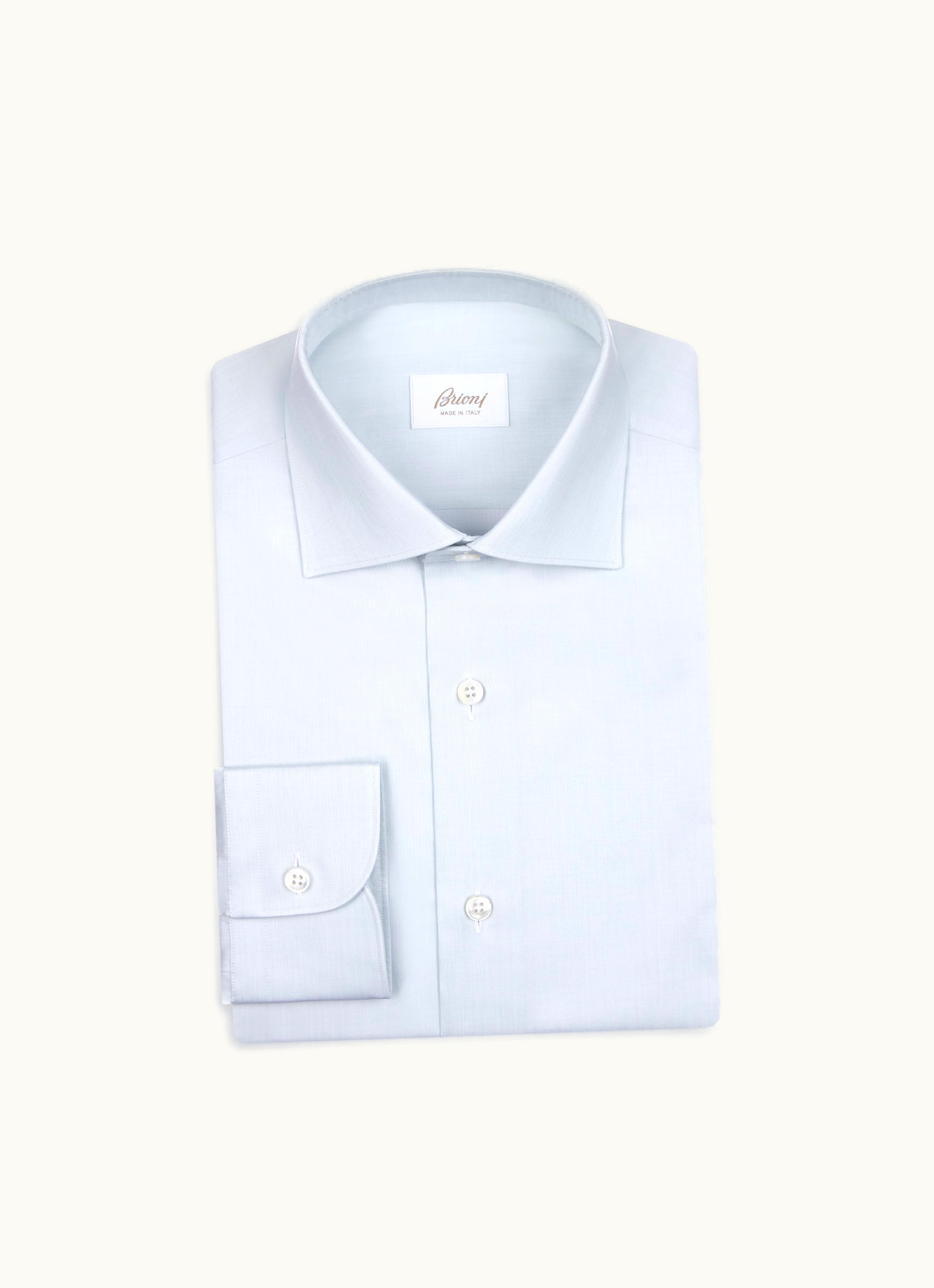 Brioni Brioni Formal Shirt Classic Blue Cotton Chambray