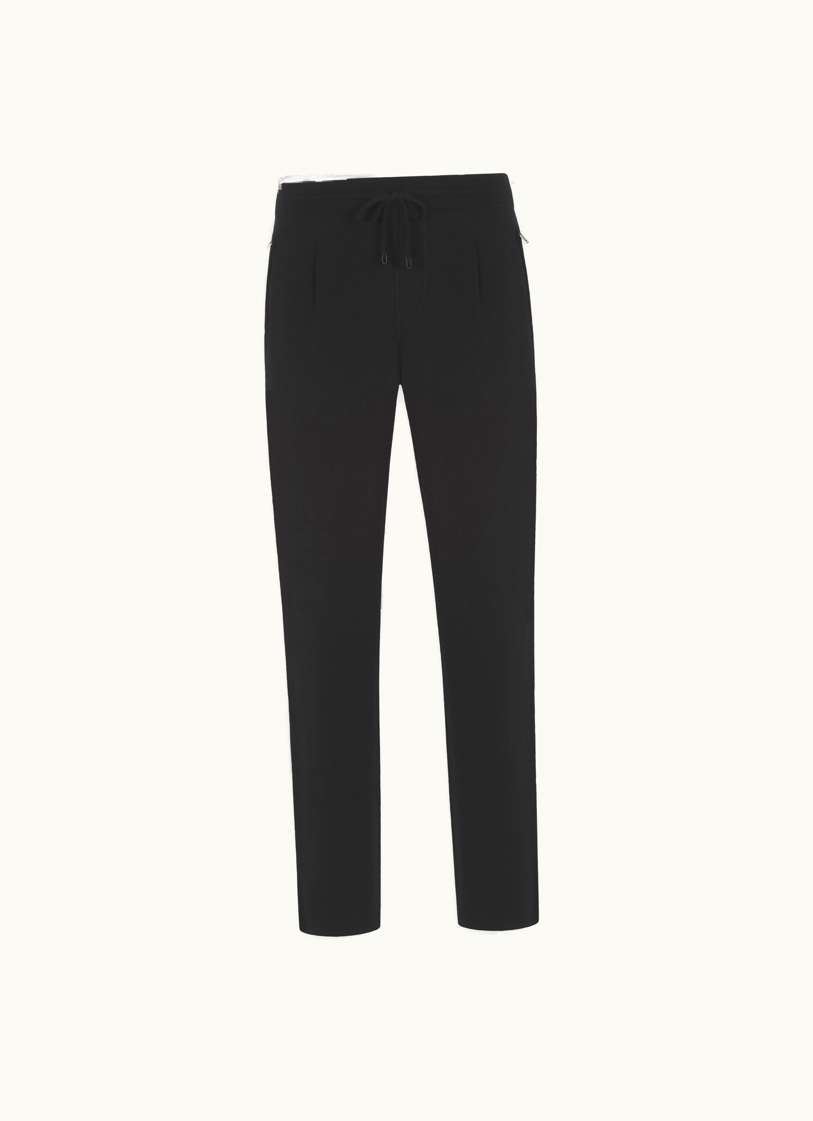 Brioni Brioni Black Cashmere And Silk Leisure Trousers