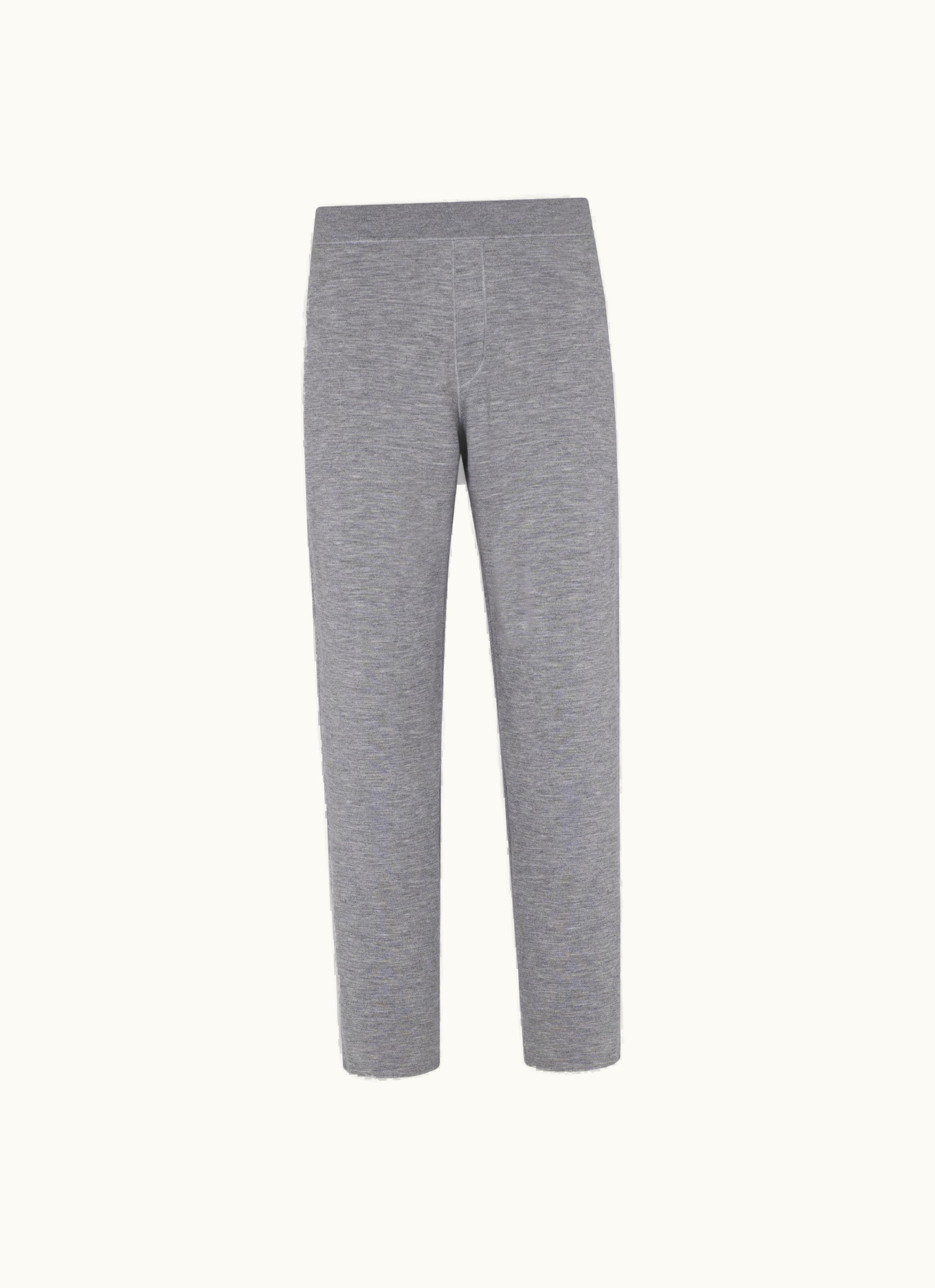 Brioni Brioni Grey Cashmere, Silk And Cotton Knitted Trousers
