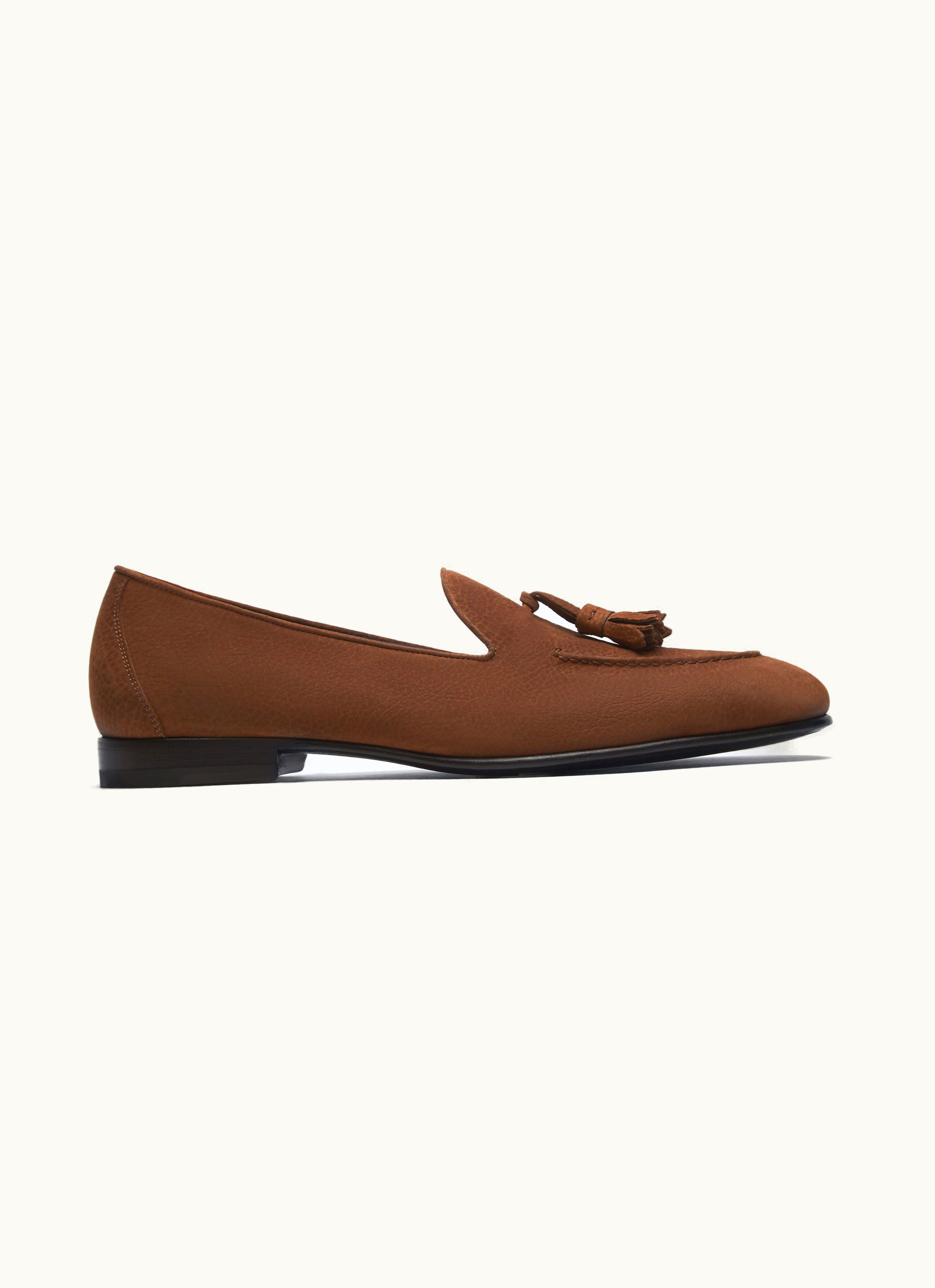 Brioni Brioni Brown Nubuck Appia Tassel Loafer