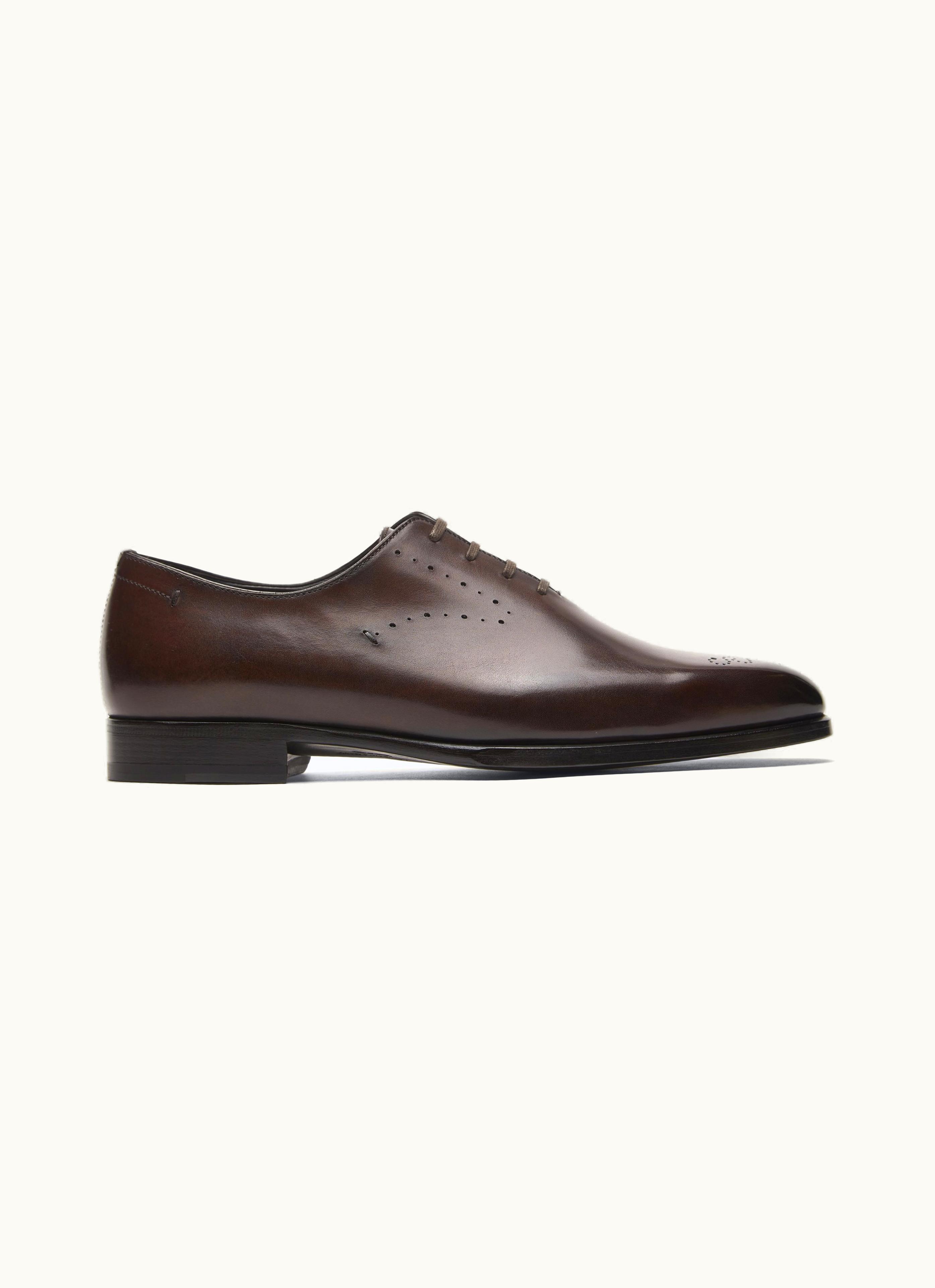 Brioni Brioni Mustard Yellow Calf Leather Oxford Shoes