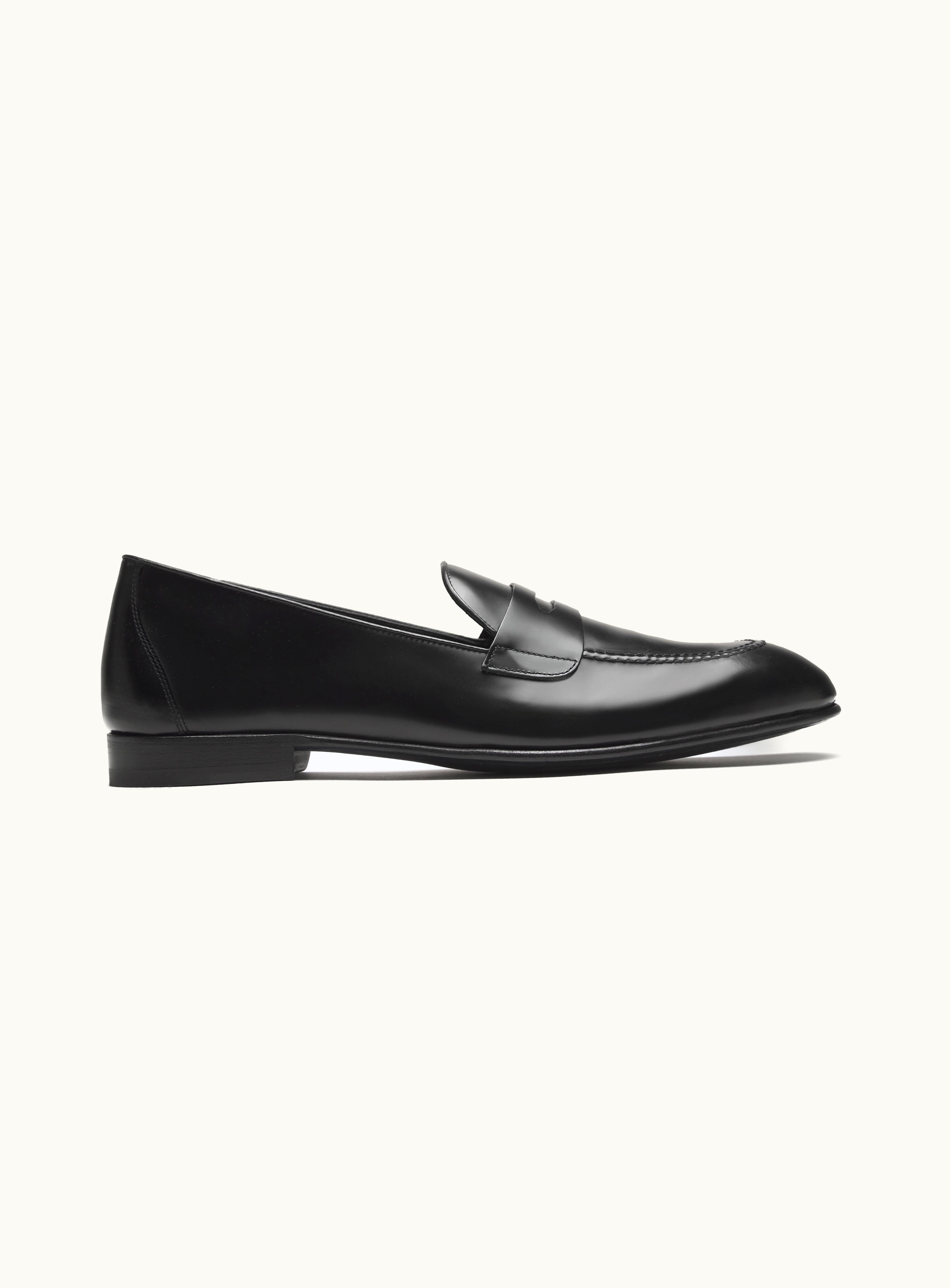 Brioni Brioni Black Leather Appia Penny Loafers