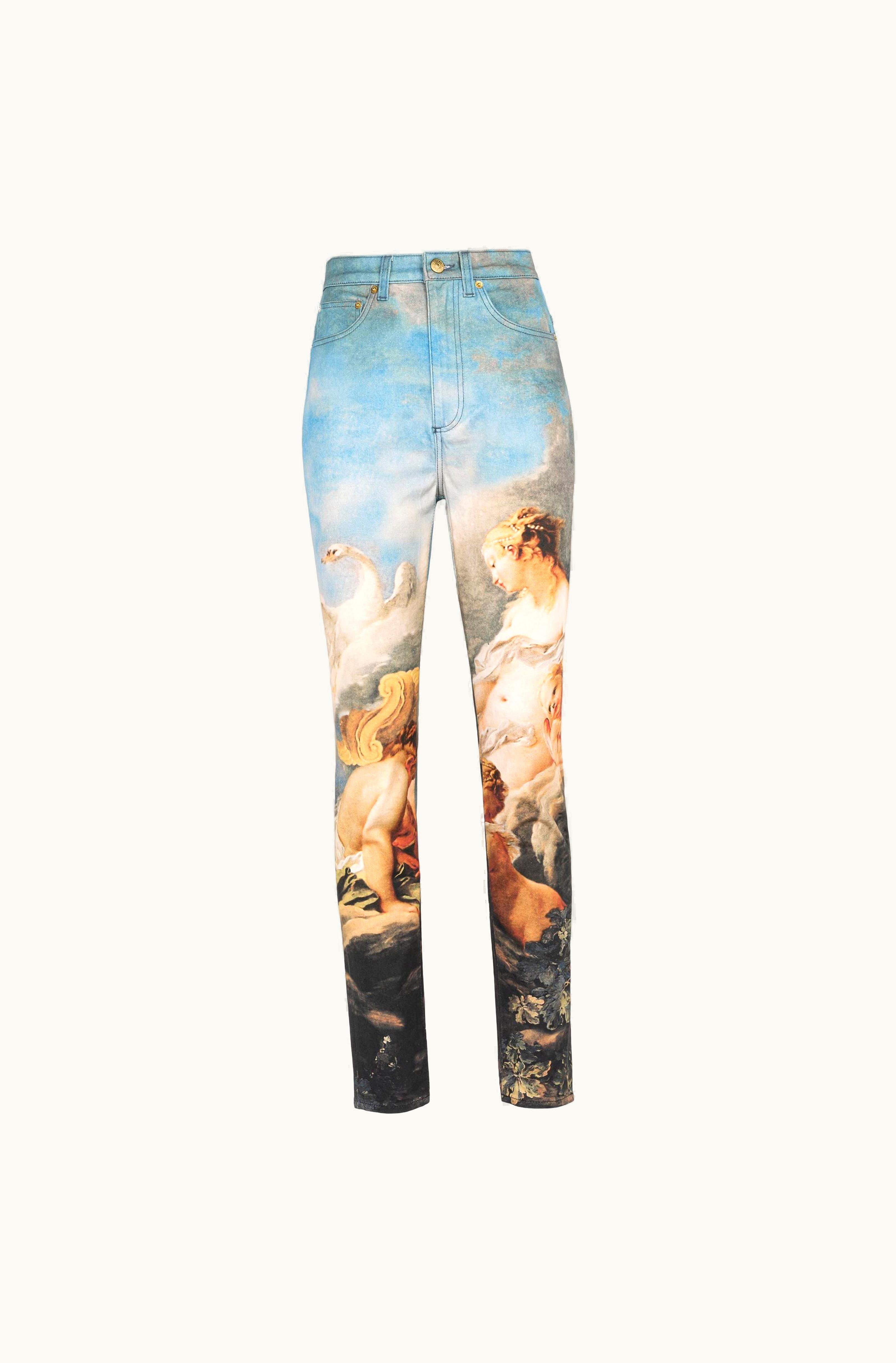 Roberto Cavalli Roberto Cavalli Graphic-print high-waisted Skinny Jeans Light Blue
