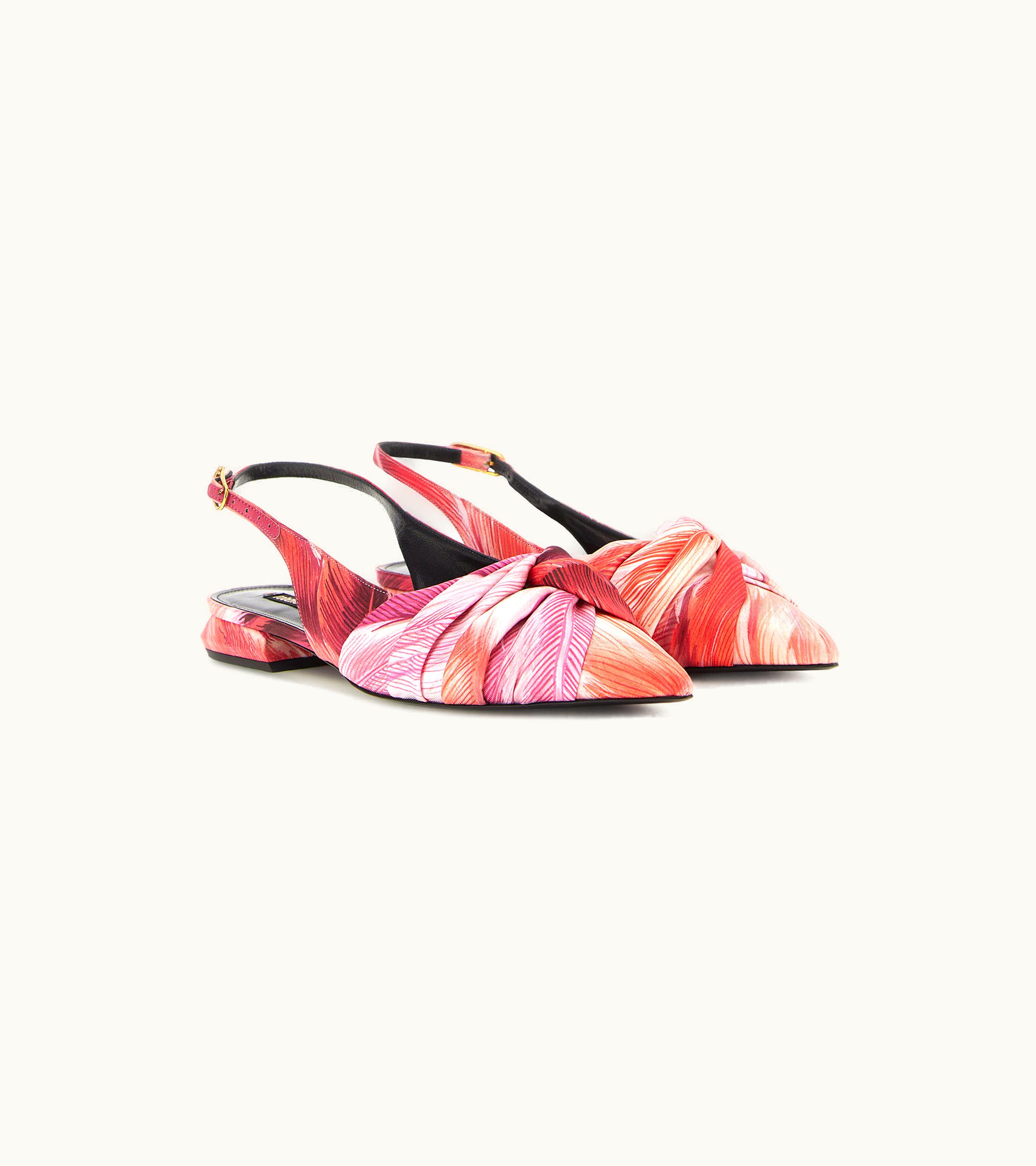 Roberto Cavalli Roberto Cavalli Le Pettegole Slingback With Plumage Print | Women