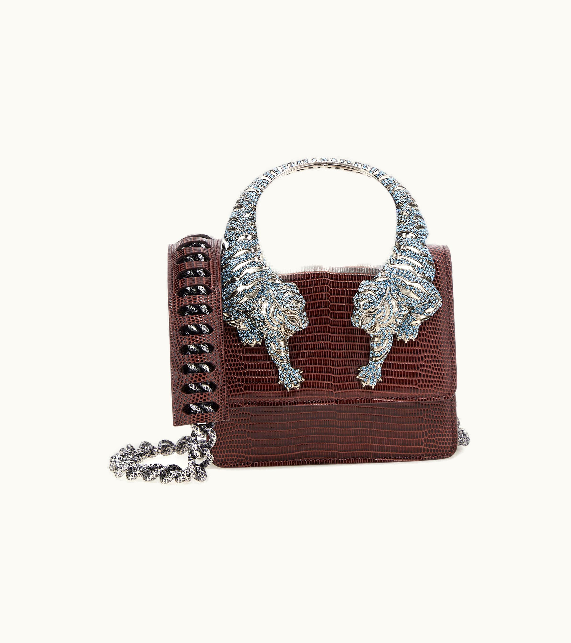 Roberto Cavalli Roberto Cavalli Medium Roar Bag Brown