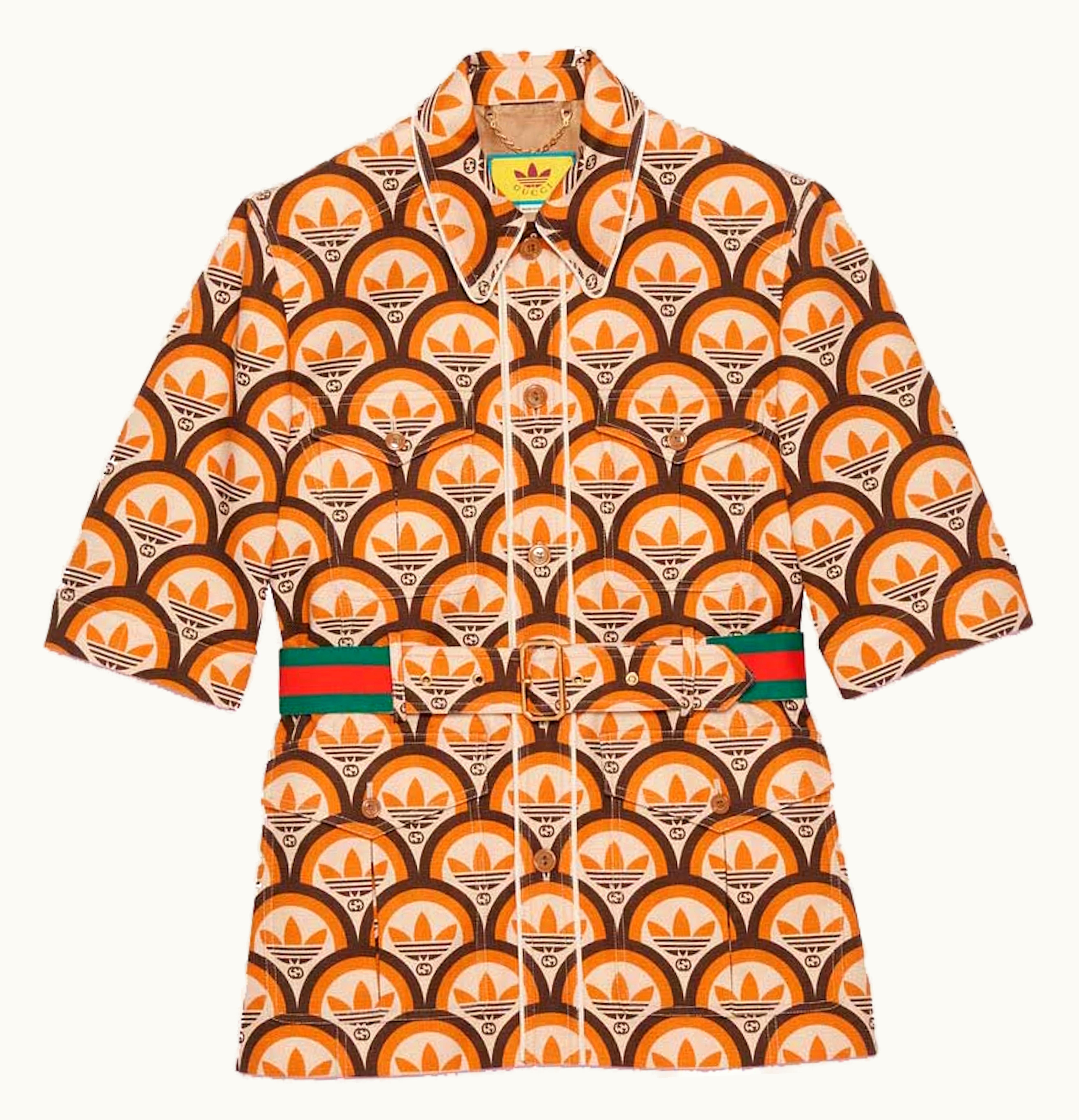 Gucci Gucci x adidas Interlocking G And Trefoil Jacket Beige Brown