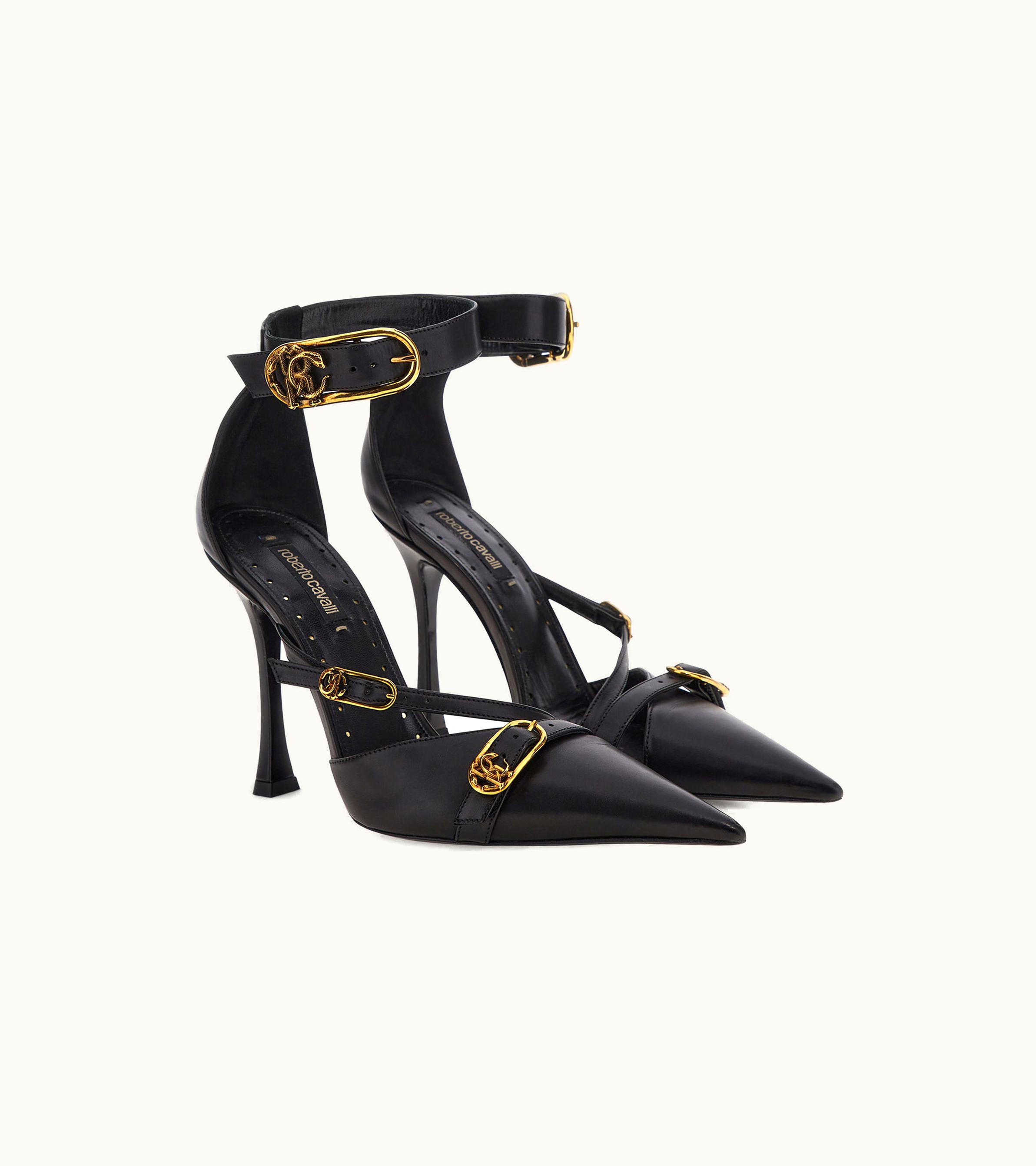 Roberto Cavalli Roberto Cavalli Pump With Monogram Rc Black